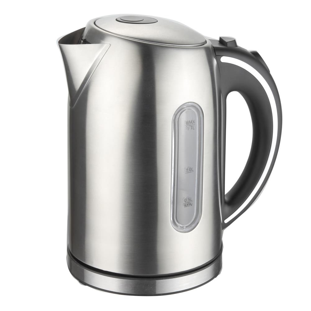 US Plug Electric Kettle -2.2 Liter Water Pot 1500 Watt Coffee And Tea Pot  Borosilicate Glass Easy To Clean, Wide Opening, Automatic Closing, With Blue