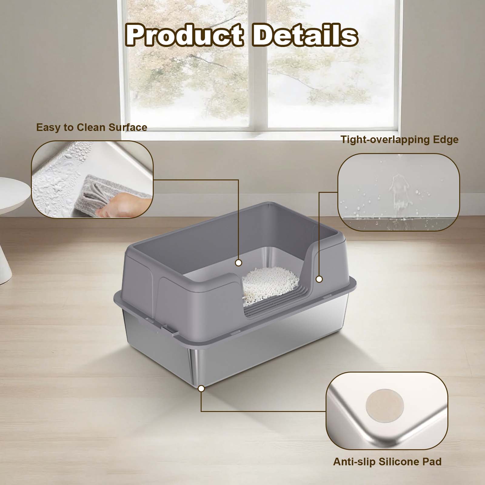 Qeetex NL-PPS-335CUGUG Cat-Litter-Box - View #3