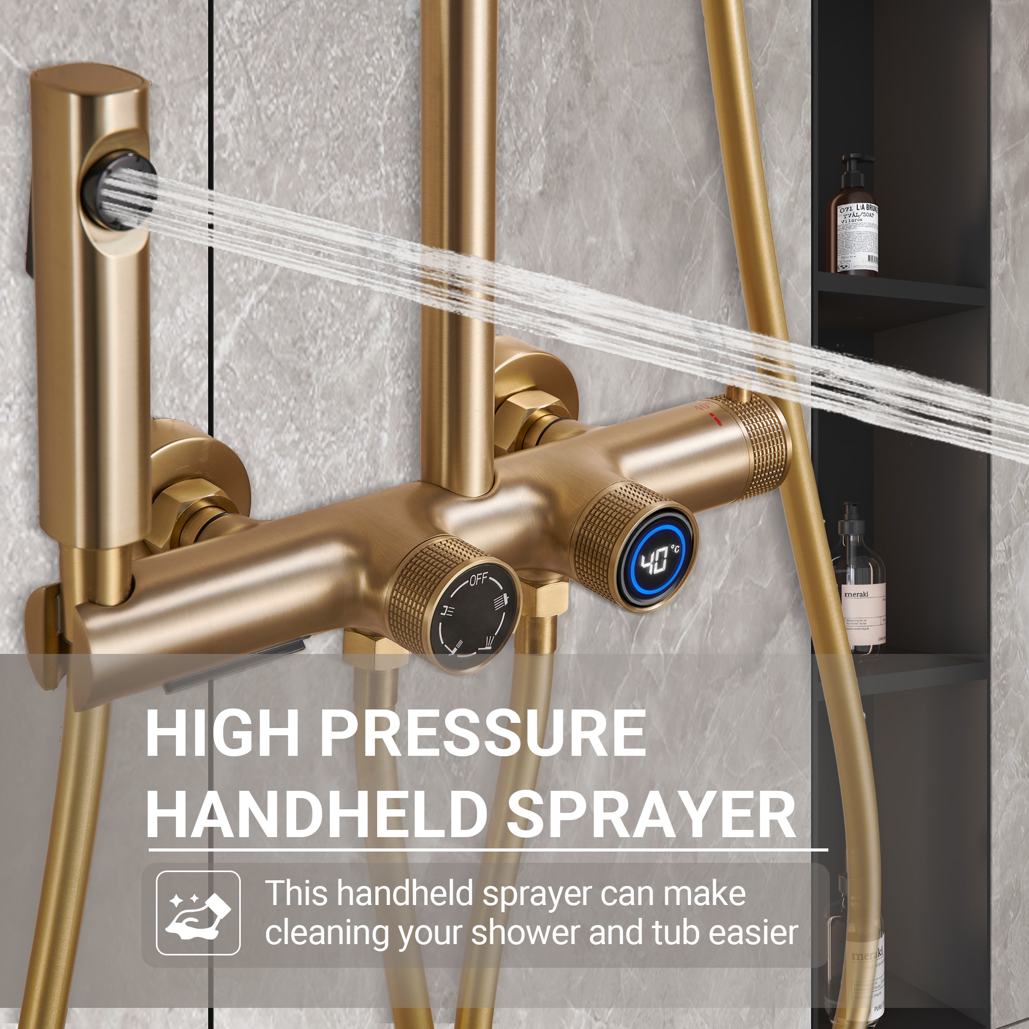 Mondawe AM-S008AC-10BG Showerhead-Bar-Panels - View #8