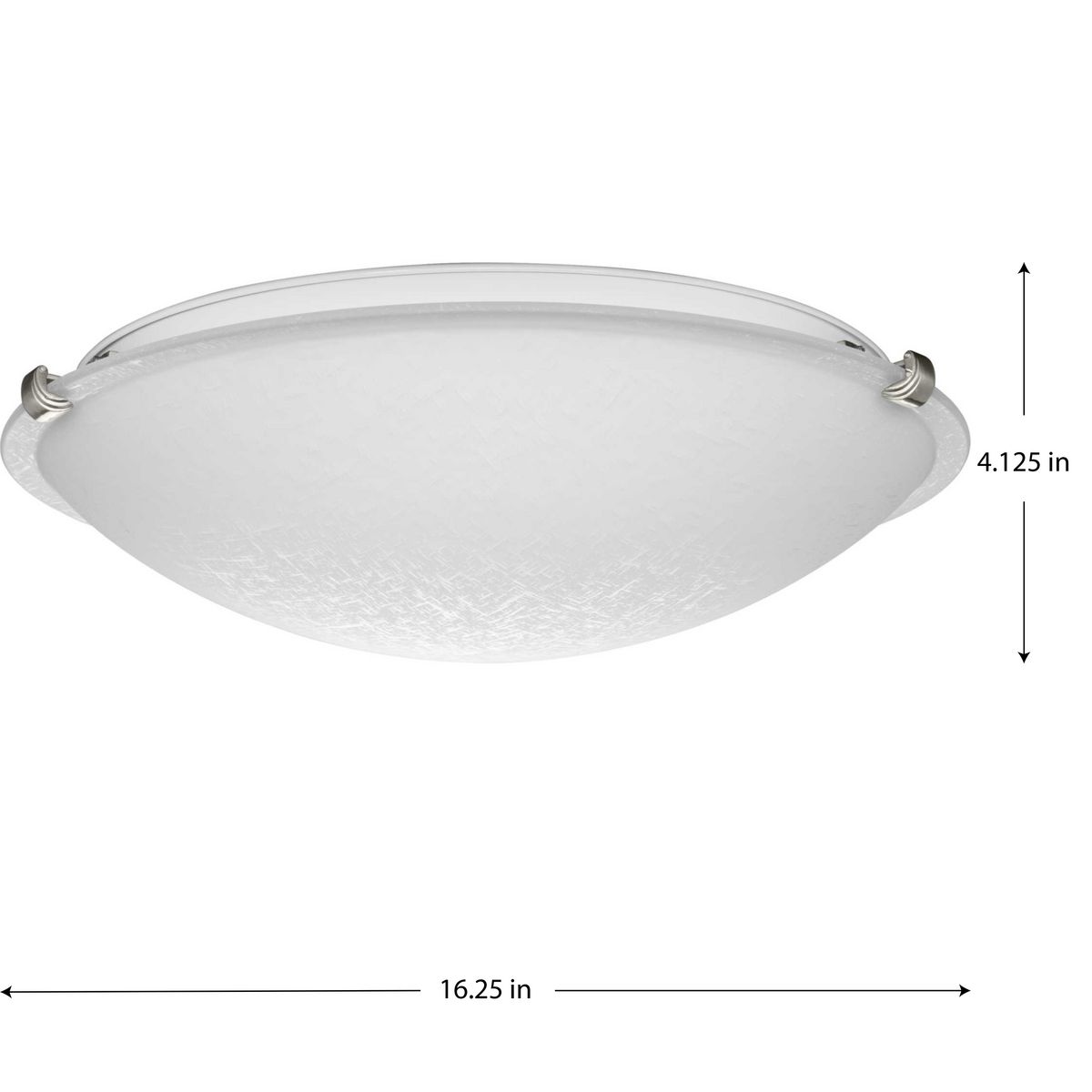 Linen Dome Brushed Nickel LED Flush Mount Light