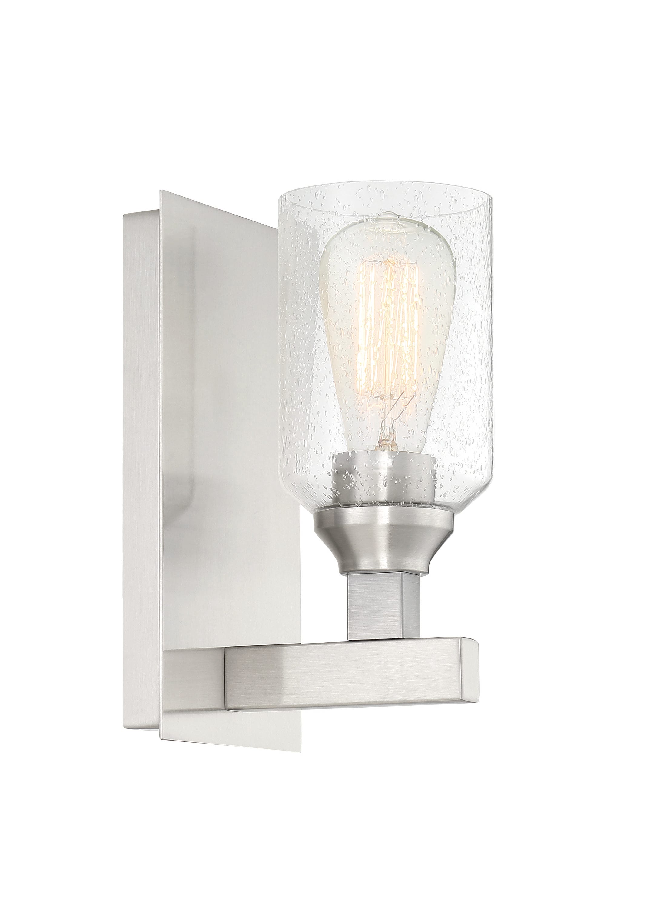 Craftmade 53161-BNK Chicago 5.25-in W 1 -Light Brushed Nickel Transitional Wall Sconce