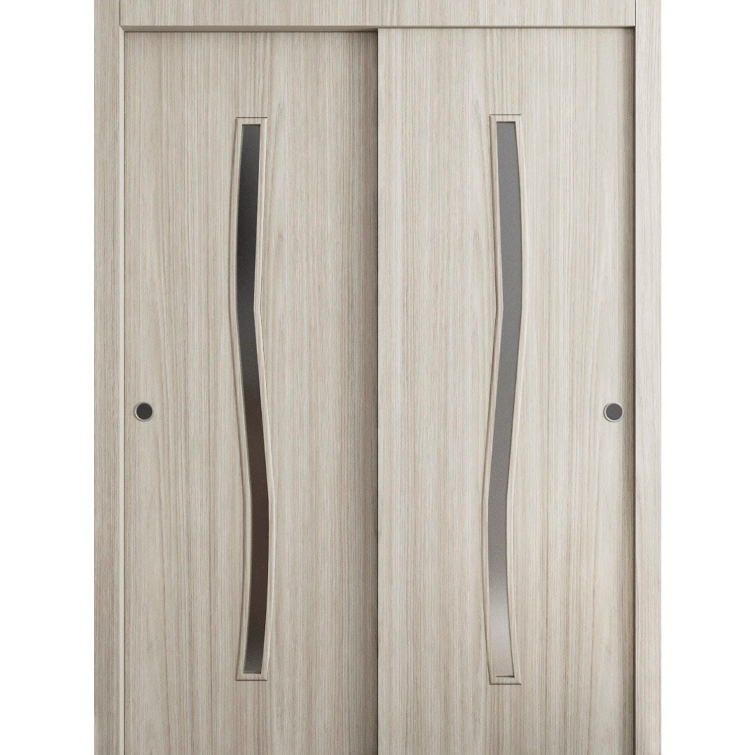 SARTODOORS Sliding Closet Bypass Doors 36 x 80 in - LUNO 1003 Oak