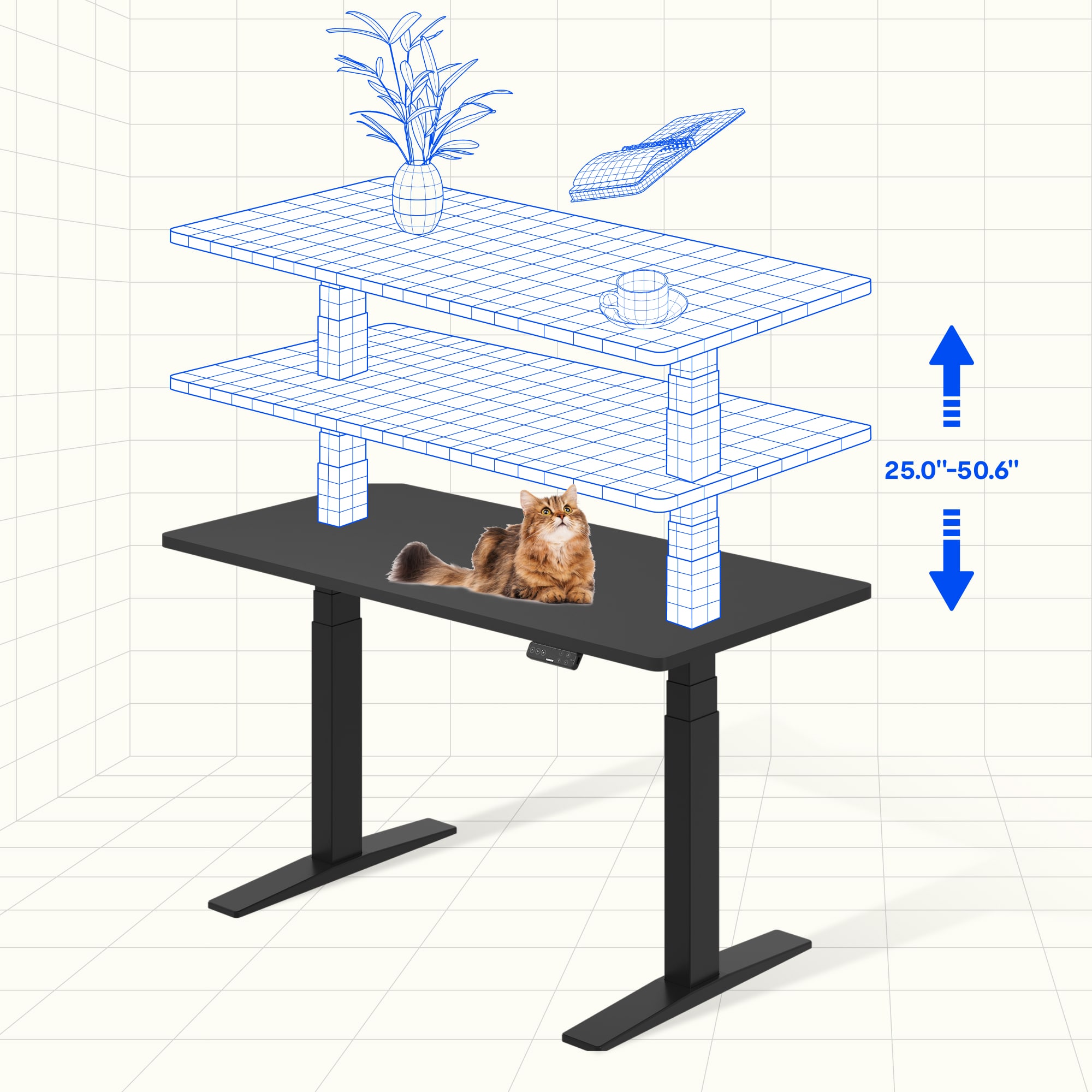 FlexiSpot E7BCOM4824-B desks - View #2