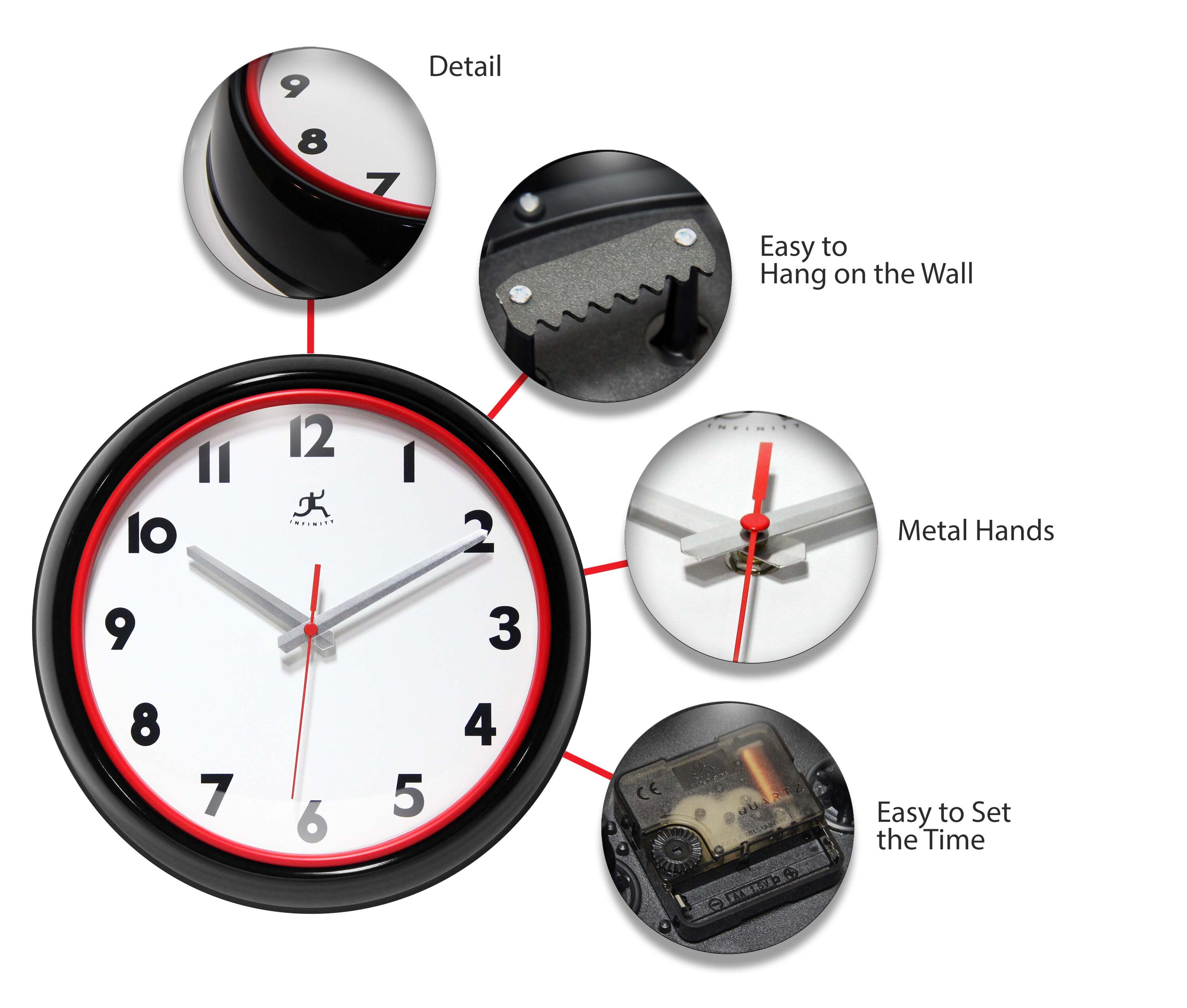 Infinity Instruments 14917BK-R3140 Indoor-Outdoor-Clocks - View #4