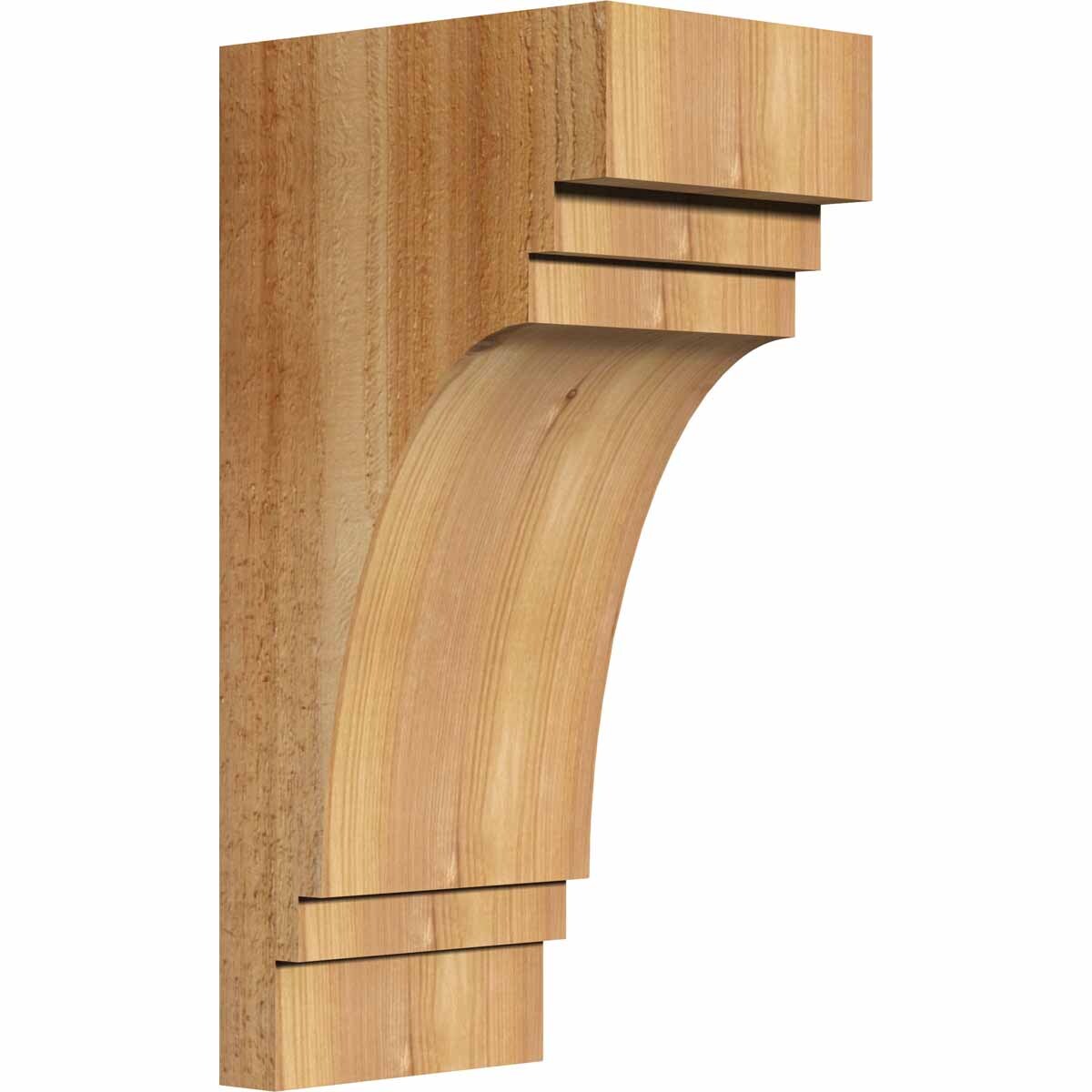 Ekena Millwork COR06X08X16PEC00RWR 6-in x 8-in x 16-in Pescadero Unfinished Western red cedar Wood Paintable/Stainable Corbel