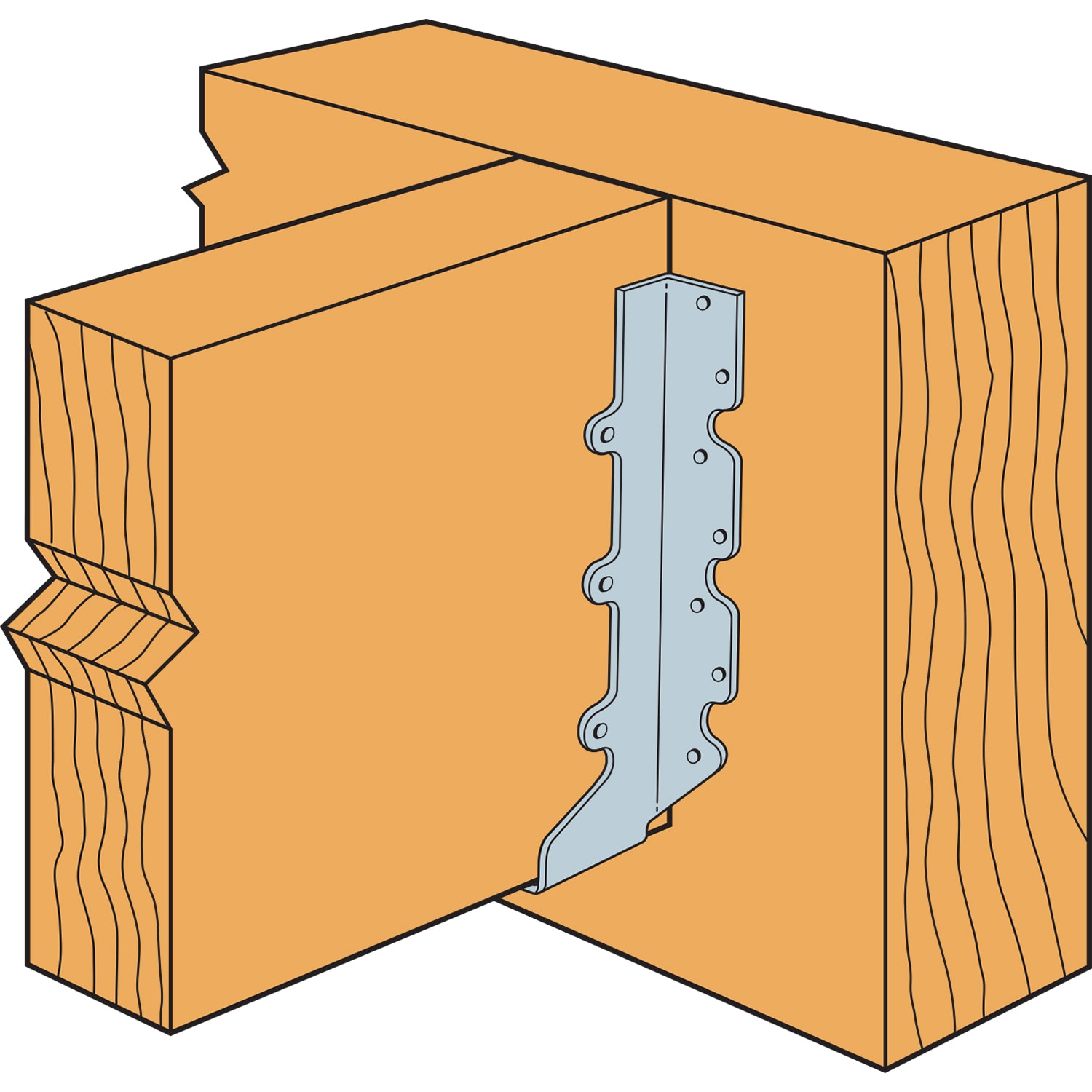 Simpson Strong-Tie Single 4-in X 10-in 16-Gauge G90 Galvanized Face ...