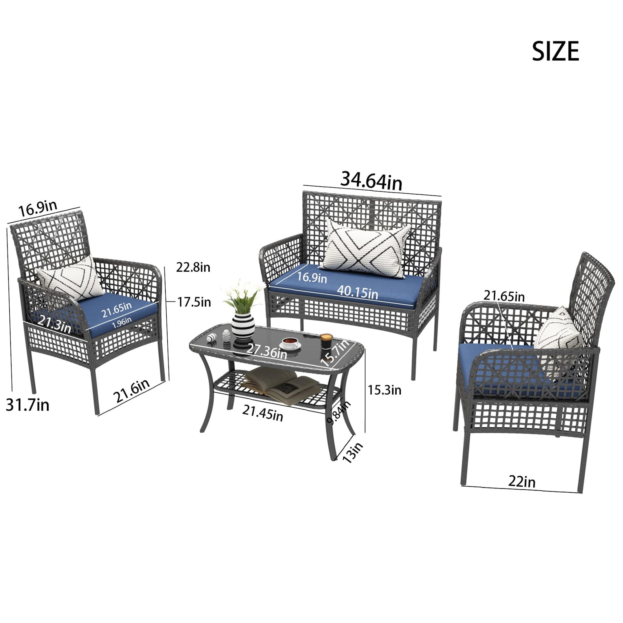 Clihome SL-1906WY10-AA Patio-Conversation-Sets - View #4