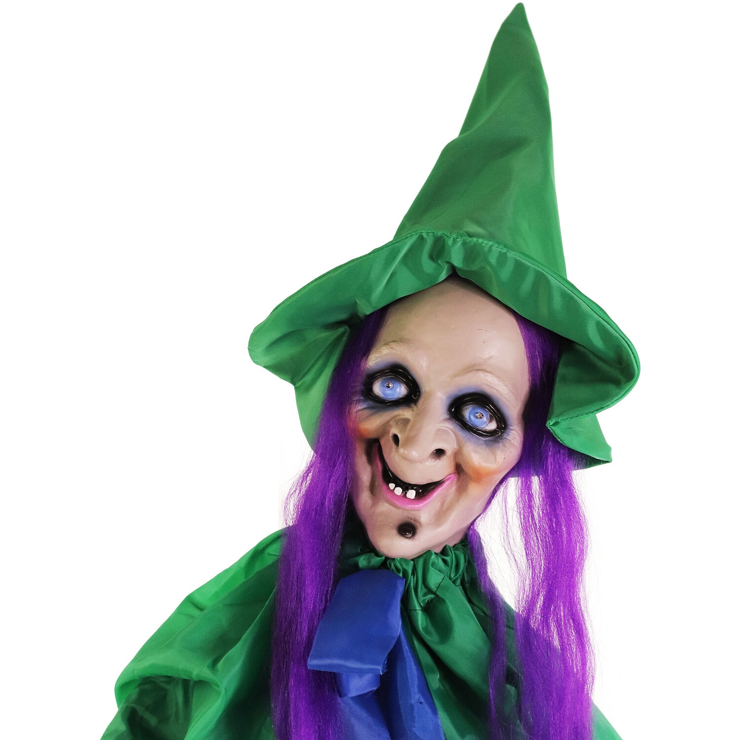 Haunted Hill Farm 72-in Talking Lighted Animatronic Witch Free Standing ...