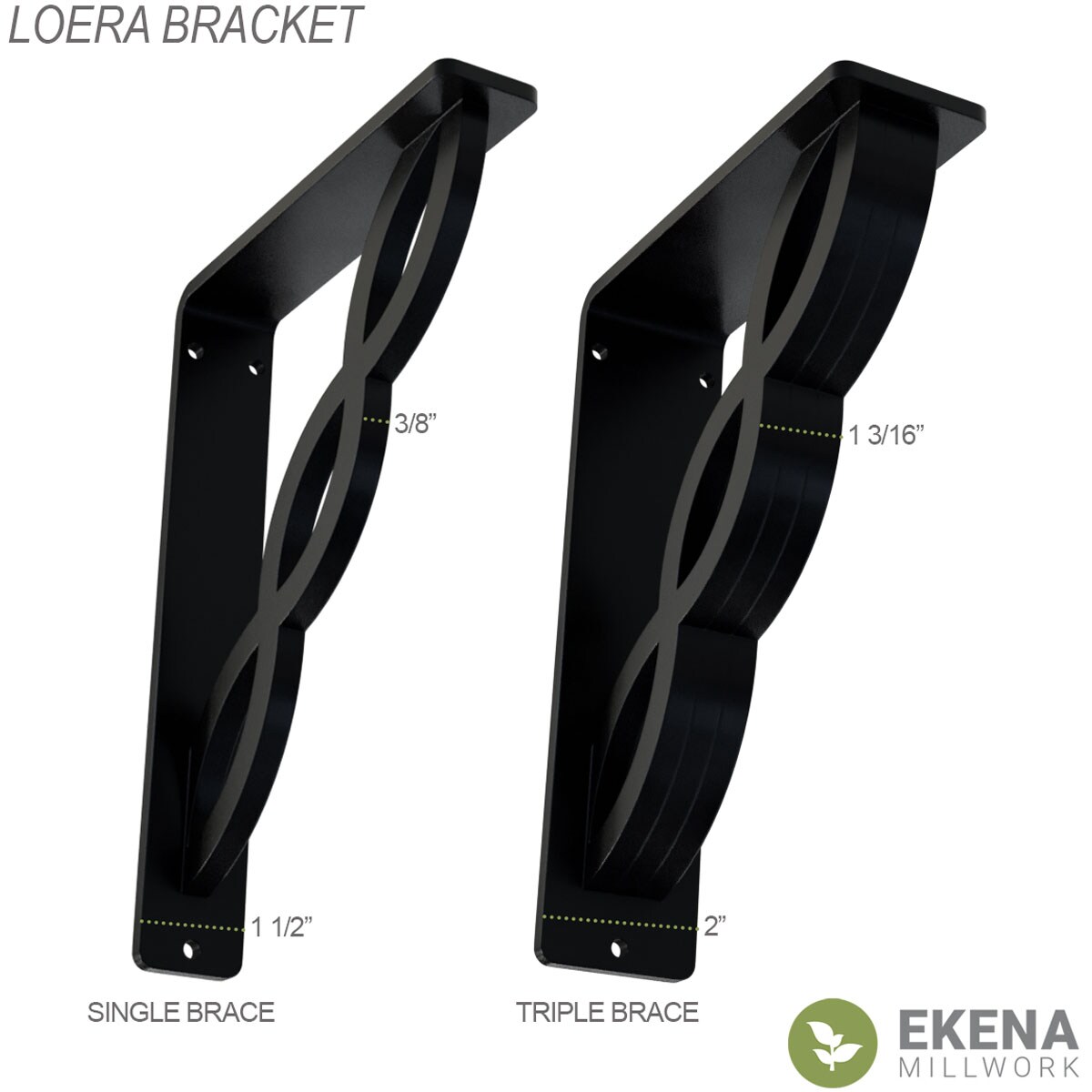 Ekena Millwork BKTM02X05X08TLO Mending-Plates-Brackets-Braces - View #2