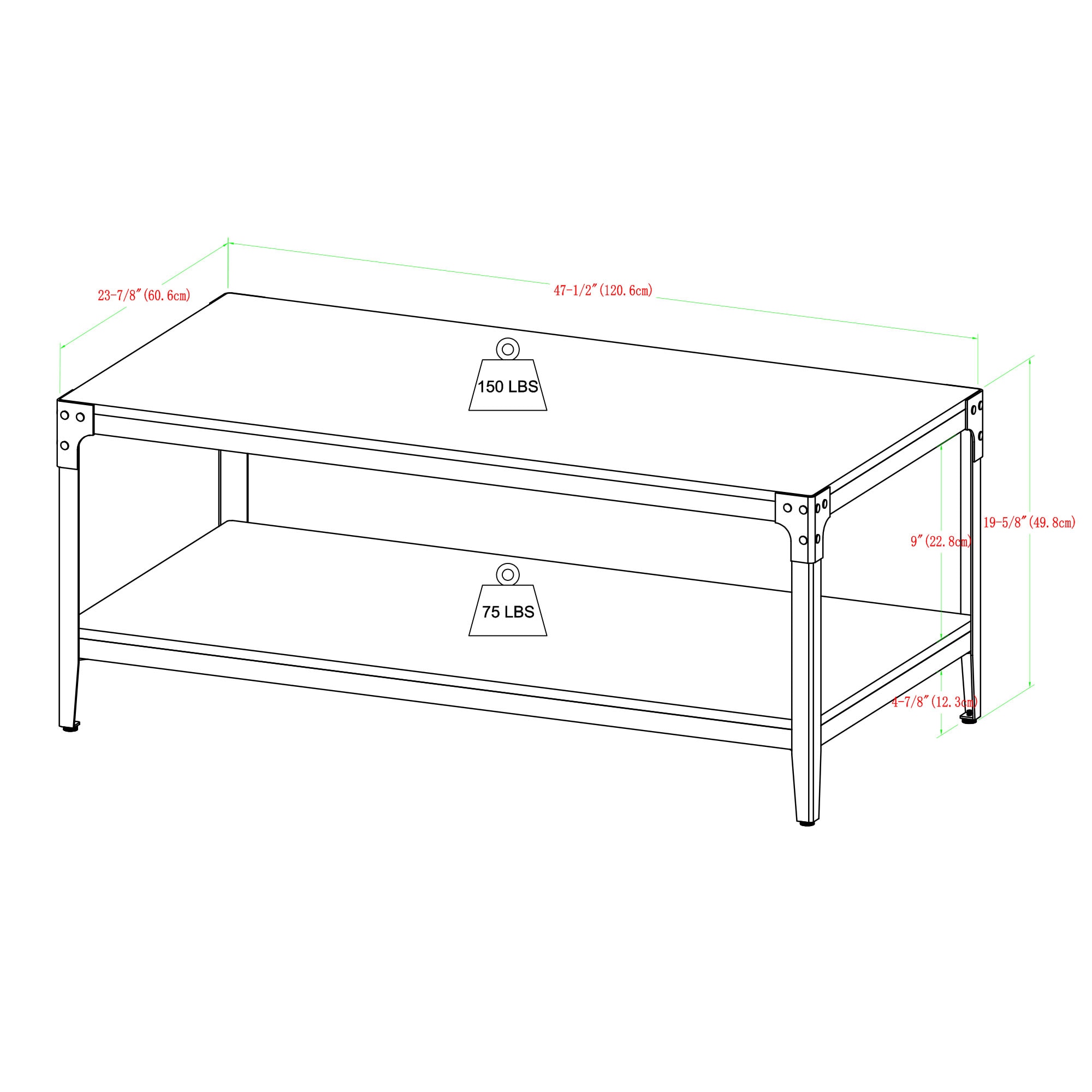 Walker Edison LW46AICTGW Coffee-Tables - View #9