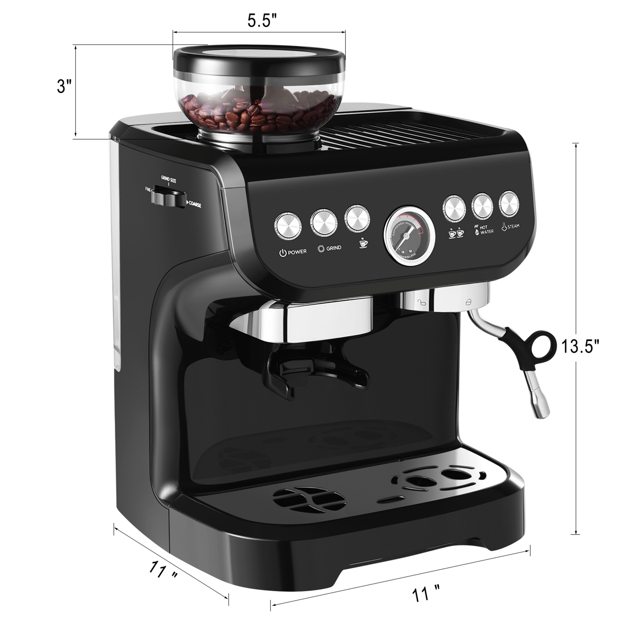 Jeremy Cass 2-Cup Black Commercial/Residential Drip Coffee Maker in the Coffee  Makers department at