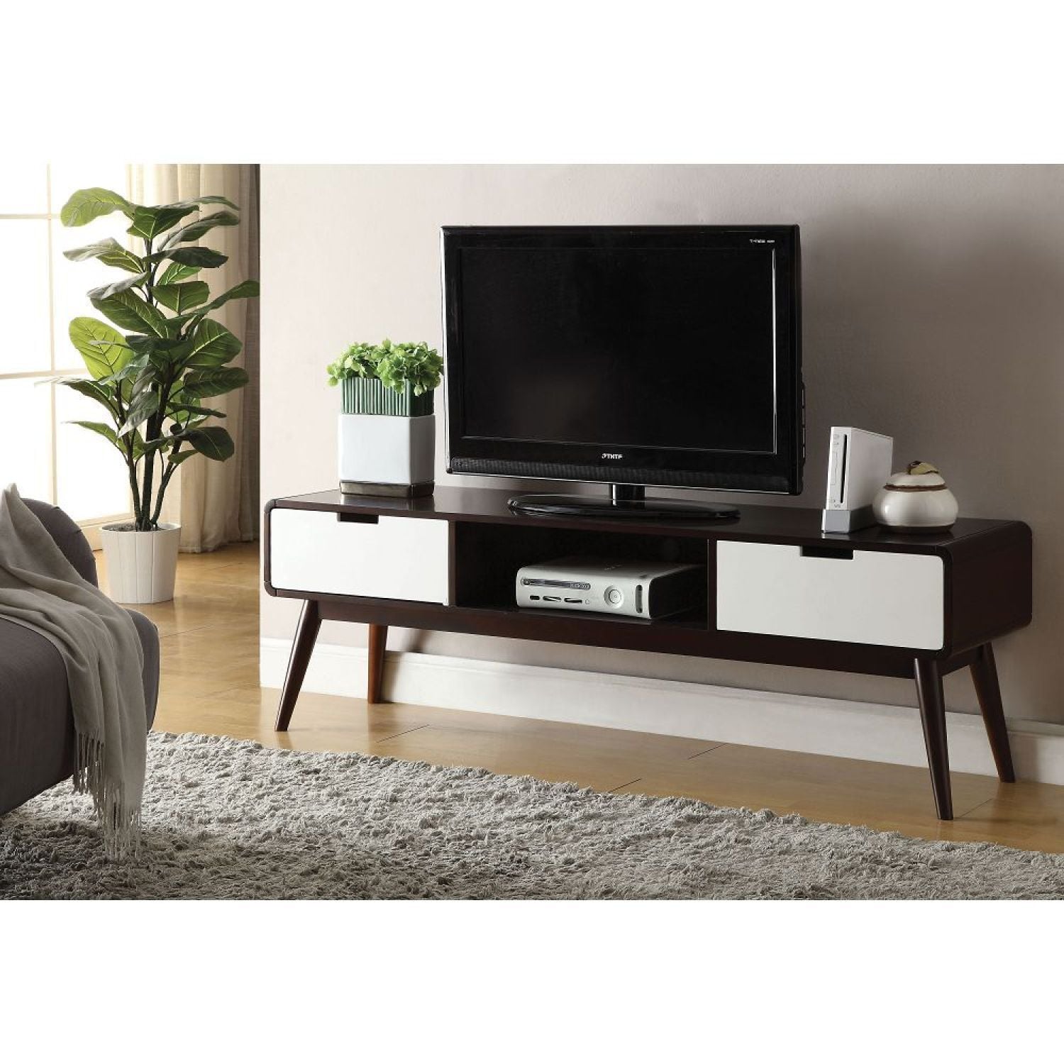 JASMODER 91510 Espresso Contemporary/Modern Dining Room Set with Rectangular Table ( Seats 4 )