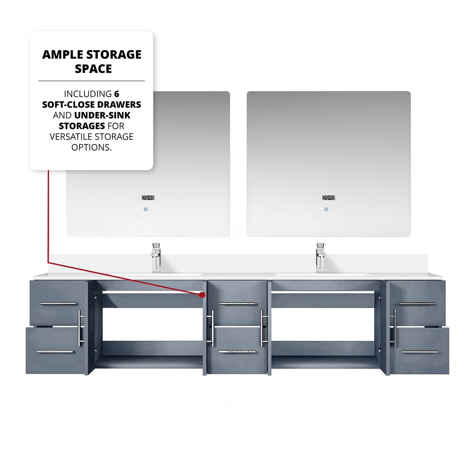 Lexora LVG84DB311 Bath-Vanity-Combo - View #6