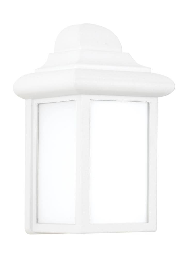 Generation Lighting 8788-15 Mullberry Hill 1 -Light 8.7500-in H Satin White Hardwired Outdoor Wall Light