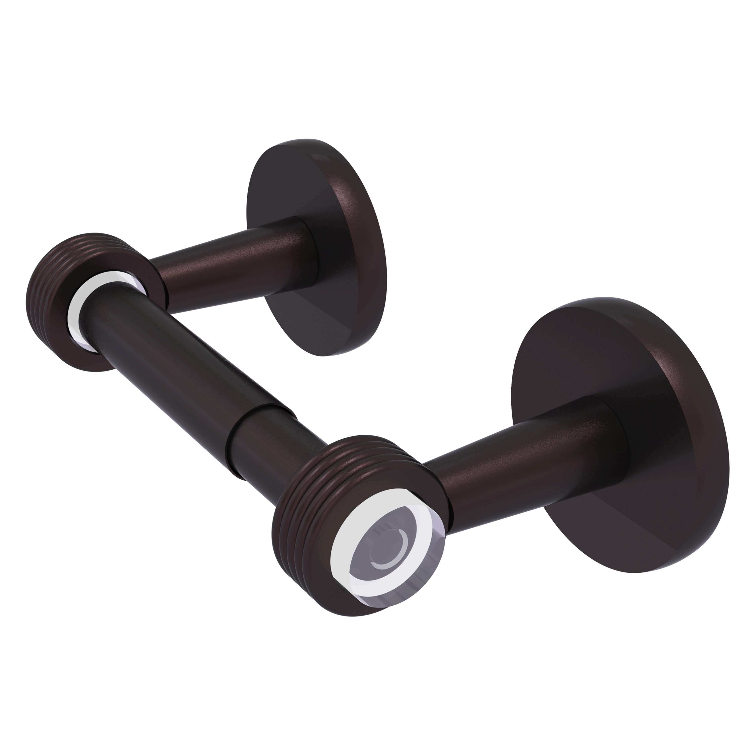 Allied Brass CV-24G-ABZ Clearview Antique Bronze Wall mount Double post Toilet Paper Holder 1 -Rolls