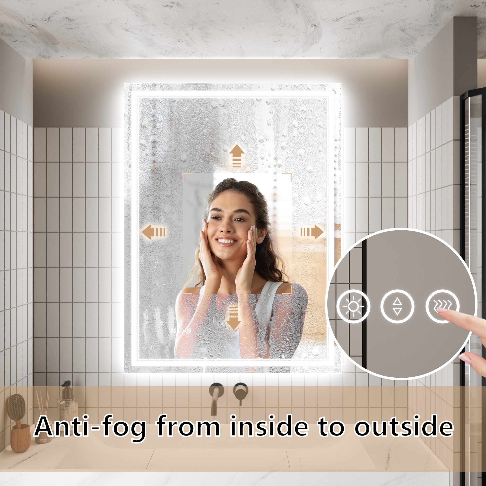WELLFOR EX-TF3648 Framed-Bath-Mirrors - View #7