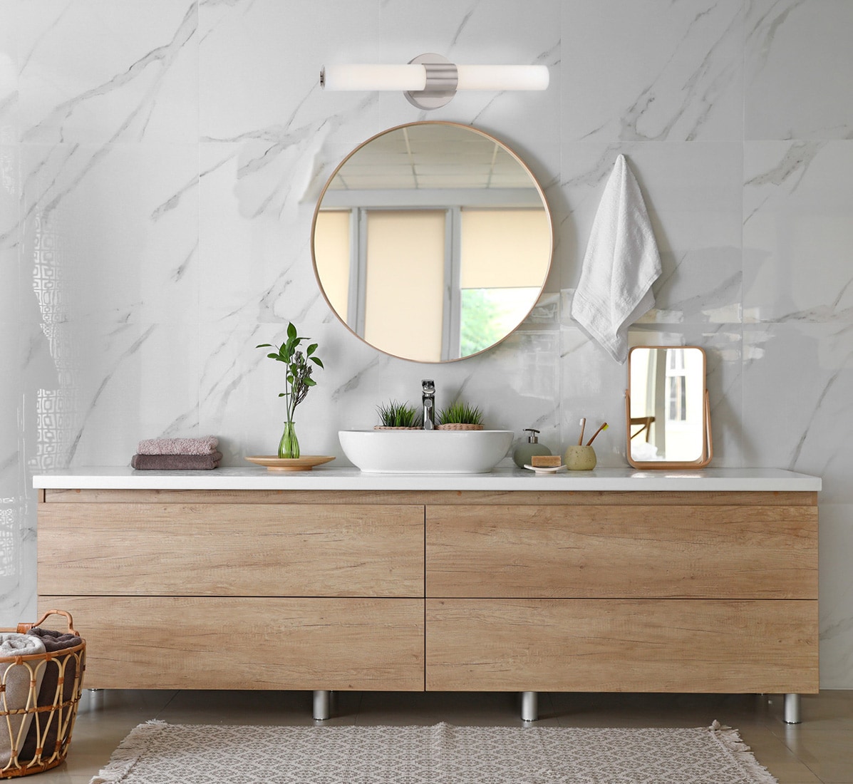 George Kovacs P5042-084-L Saber II 21-in 1 -Light Brushed Nickel Integrated LED Modern/contemporary Vanity light