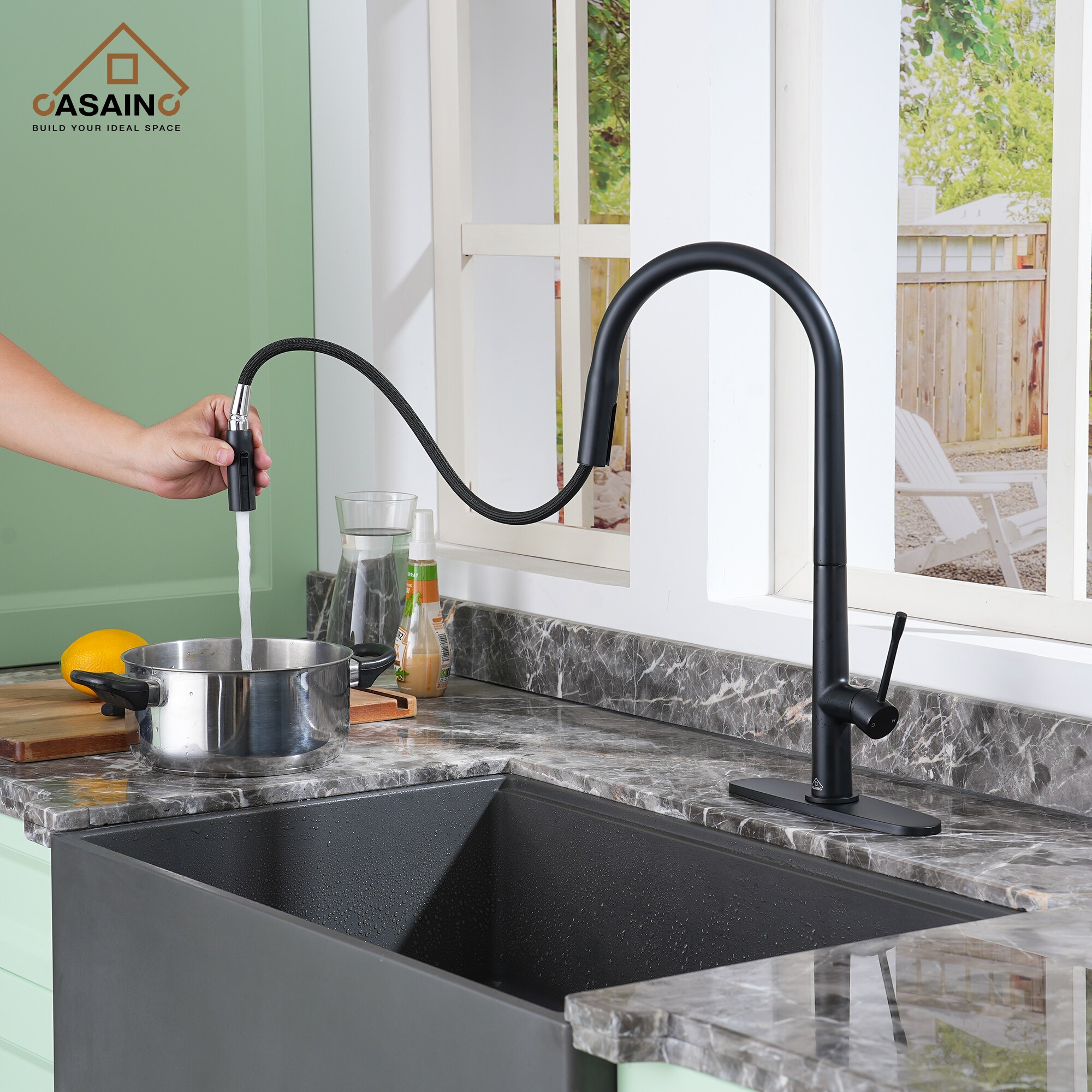 CASAINC CA-D4188-MB Kitchen-Faucets - View #4