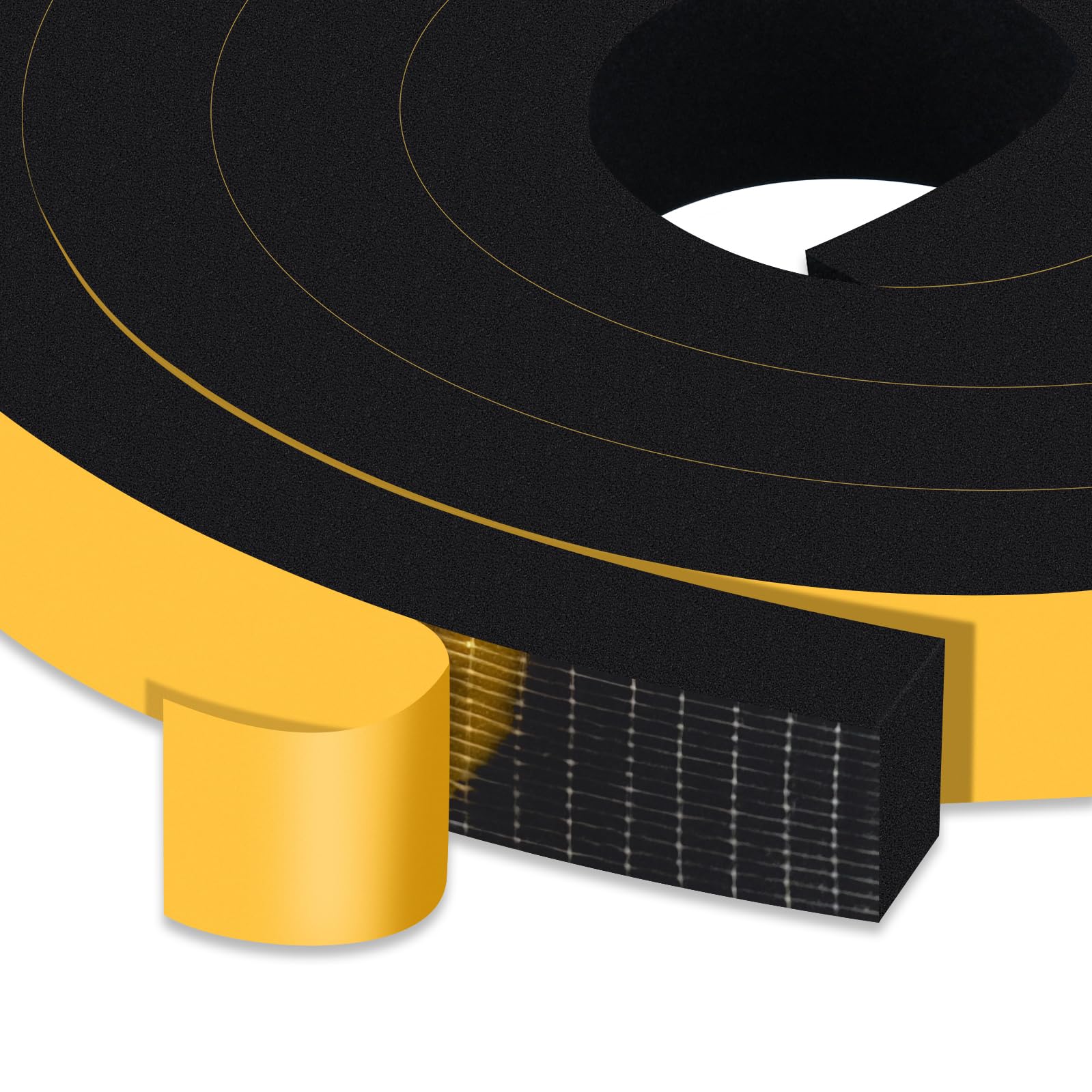 Misopily Strong Adhesive Air Conditioning Seal Strip Closed Cell Foam Insulation Tape for Automotive Furniture Protective Gasket Seal High #LMS0803M160