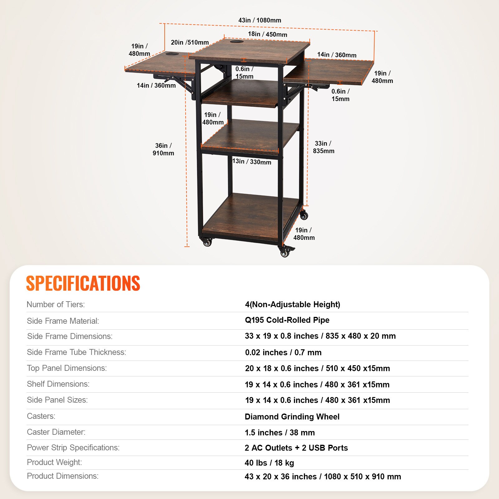 VEVOR SCRYJGZTZS4C08010V1 Office-Tables - View #7