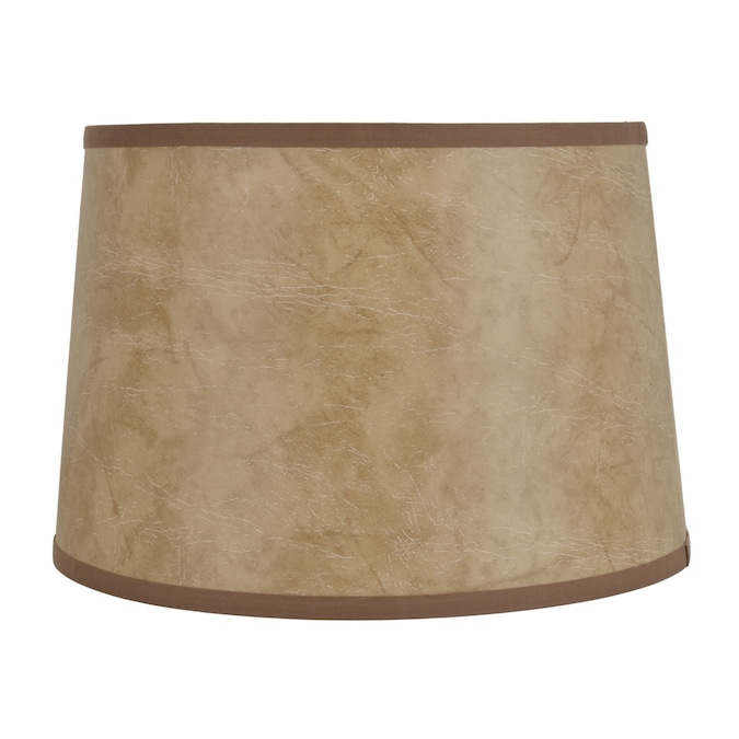 Faux Leather Fabric Drum Lamp Shade, Leather Lamp Shade