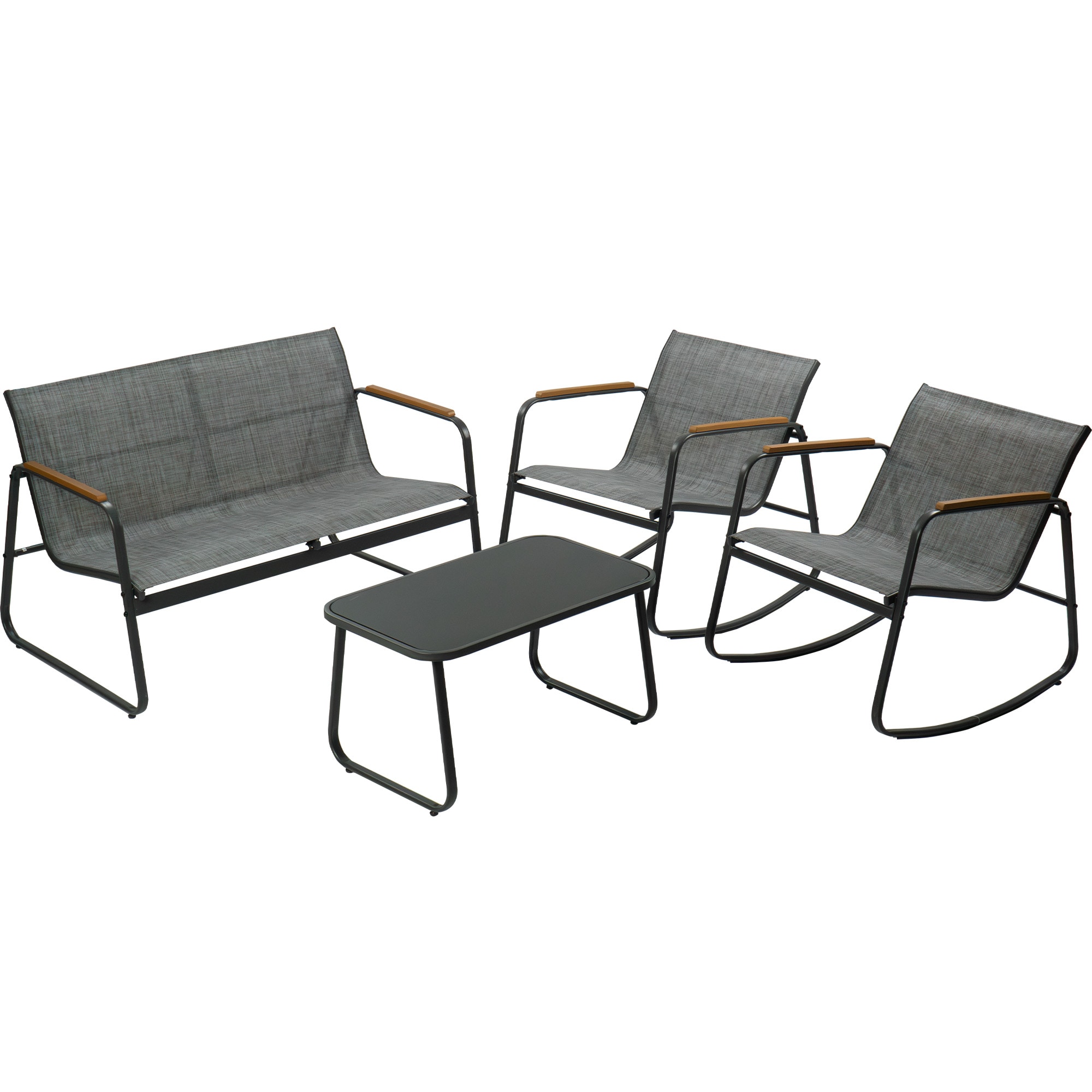 Kozyard KZFR607GR 4 -Piece Patio Conversation Set with Gray
