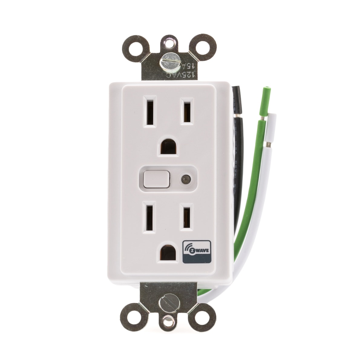 Basics Smart In-Wall Outlet with 2 Individually Controlled Outlets,  Tamper Resistant, 2.4 GHz Wi-Fi, Works with Alexa Only, 4.57 x 2.80 x 1.85