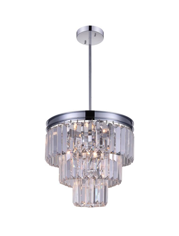 CWI Lighting 9969P12-8-601 Weiss 8-Light Chrome Traditional Geometric Hanging Pendant Light