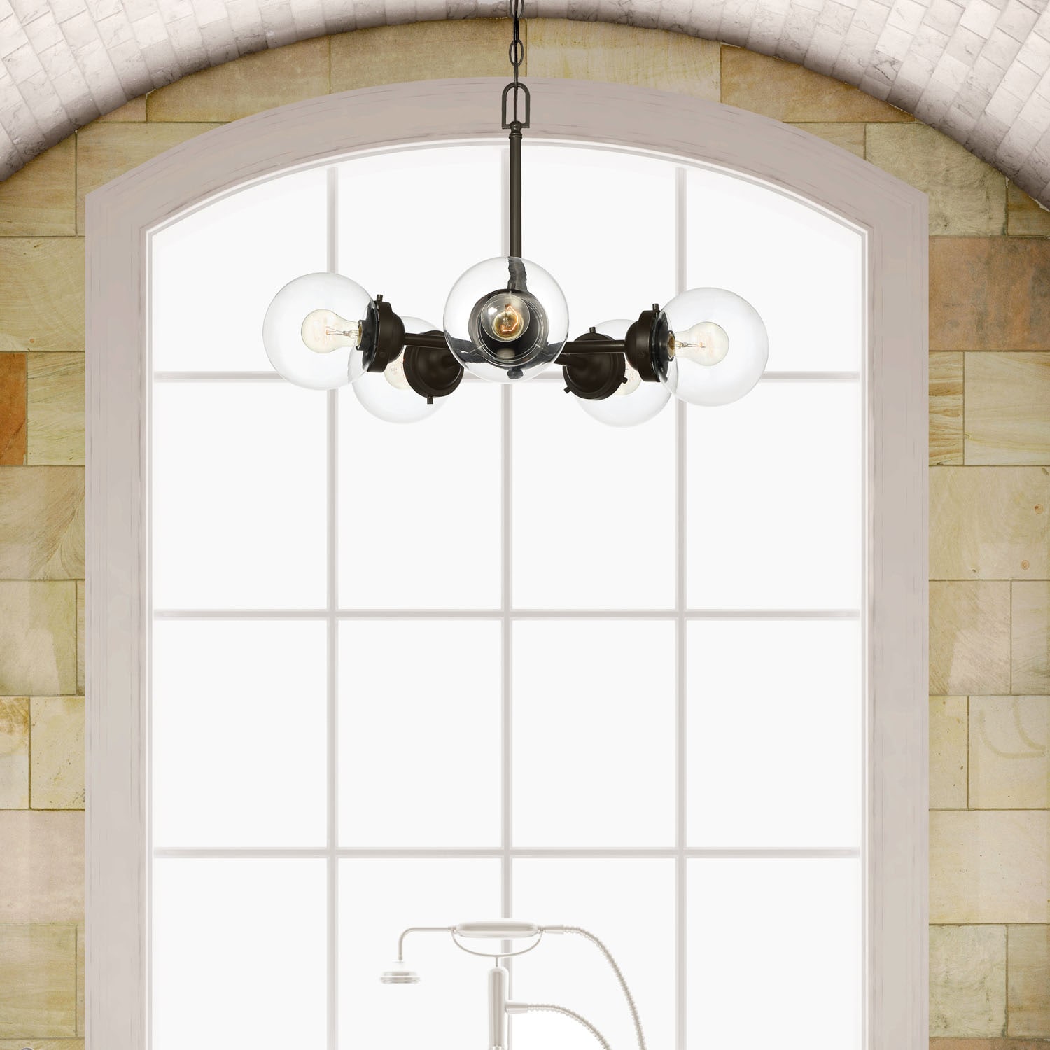 Designers Fountain 95985-ORB Knoll 5 -Light Oil-rubbed Bronze Modern/contemporary For Use in Bedrooms, Dining Rooms, Foyers, Kitchens, Living Rooms Chandelier