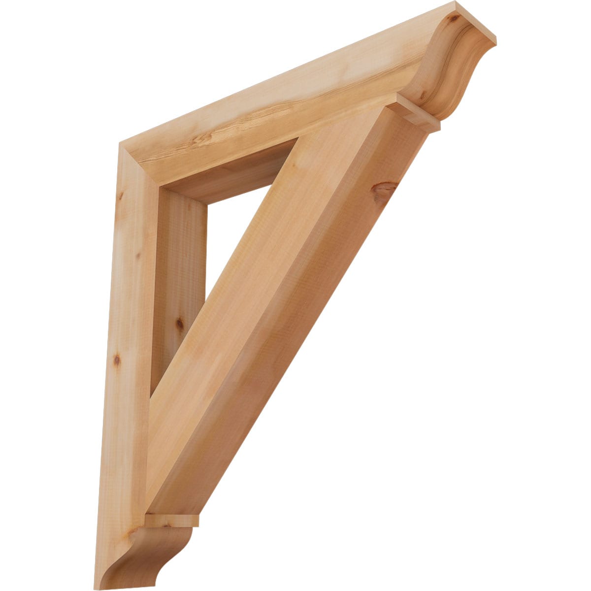 Ekena Millwork BKT06X36X40TRA01SWR Traditional traditional smooth 5-1/2-in x 36-in x 40-in Western red cedar Brown Wood Standard bracket