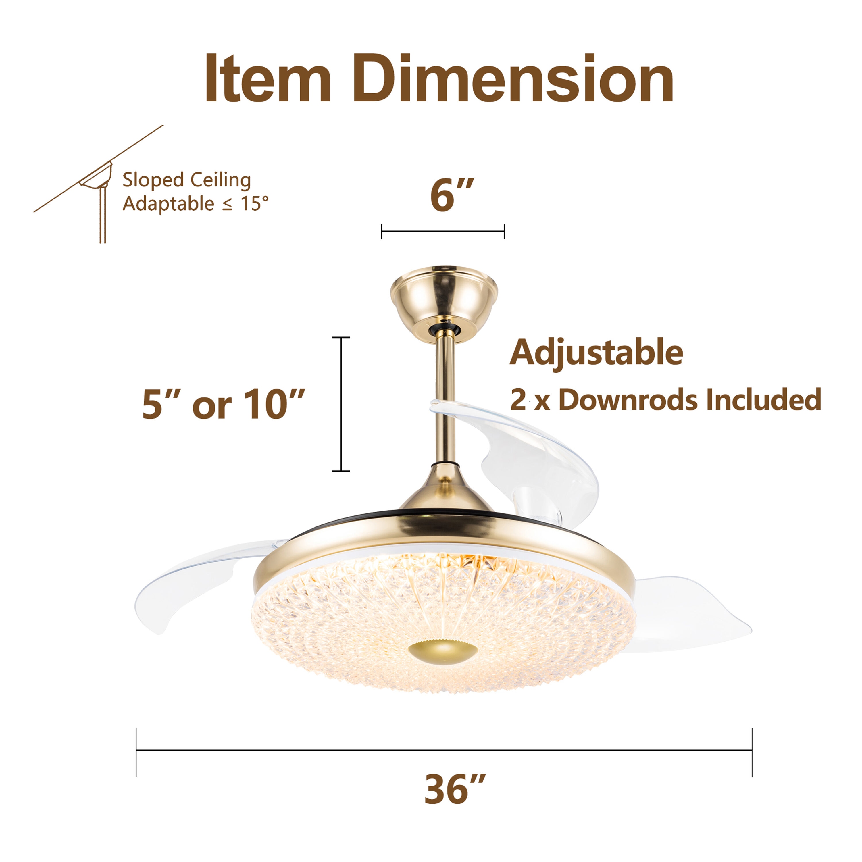 Oaks Decor BD3657-G Ceiling-Fans - View #10