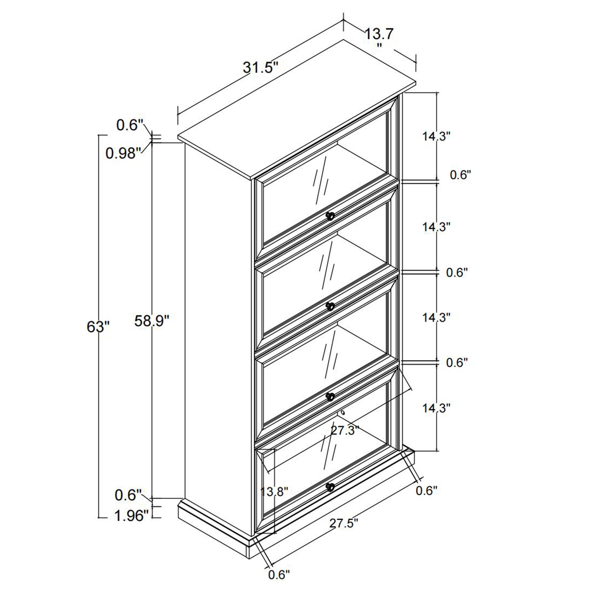 SINOFURN SYC500025BN Dining-Kitchen-Storarge - View #6