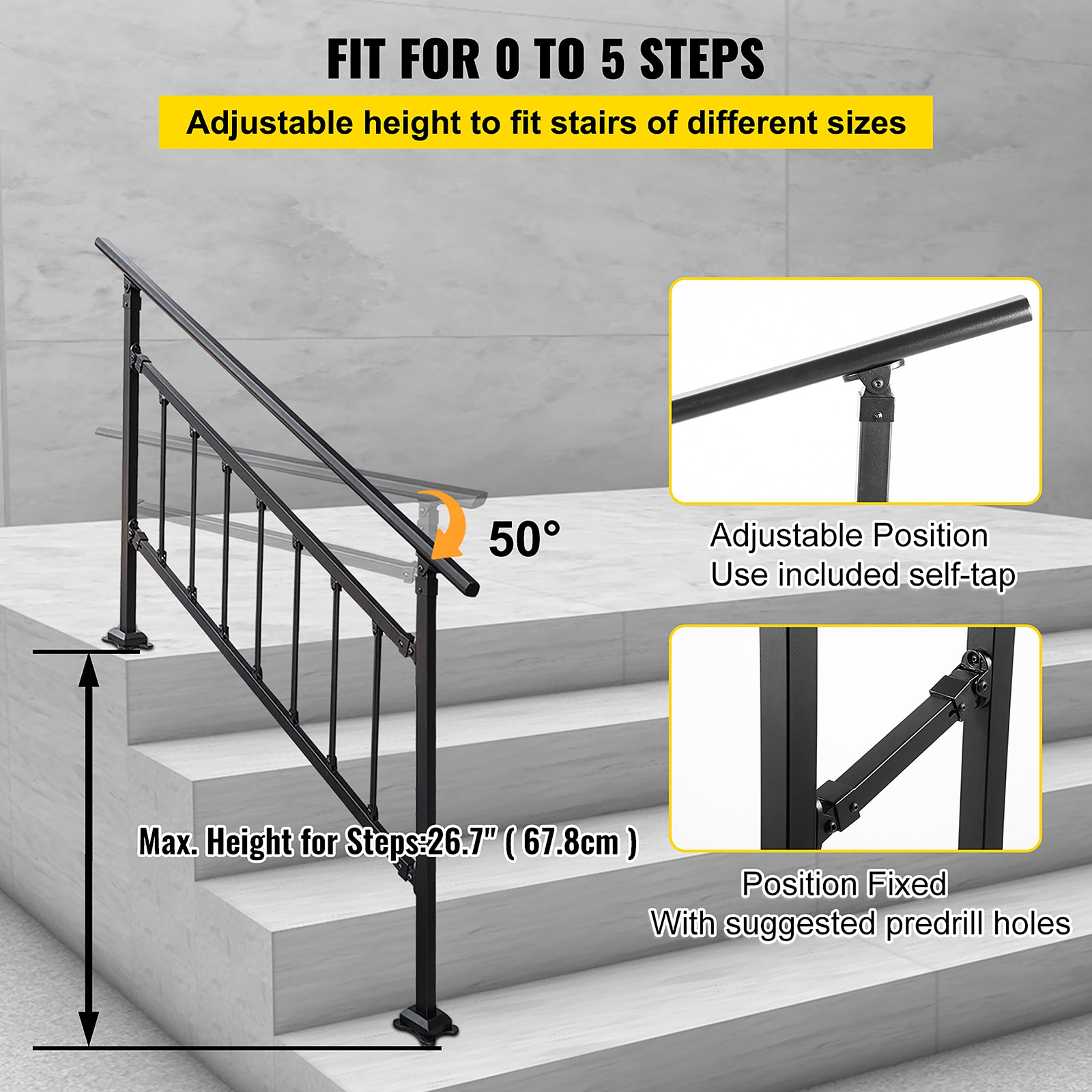 VEVOR TZFGZXSLZFSD4JWFNV0 Interior-Stairpart-Railing - View #4