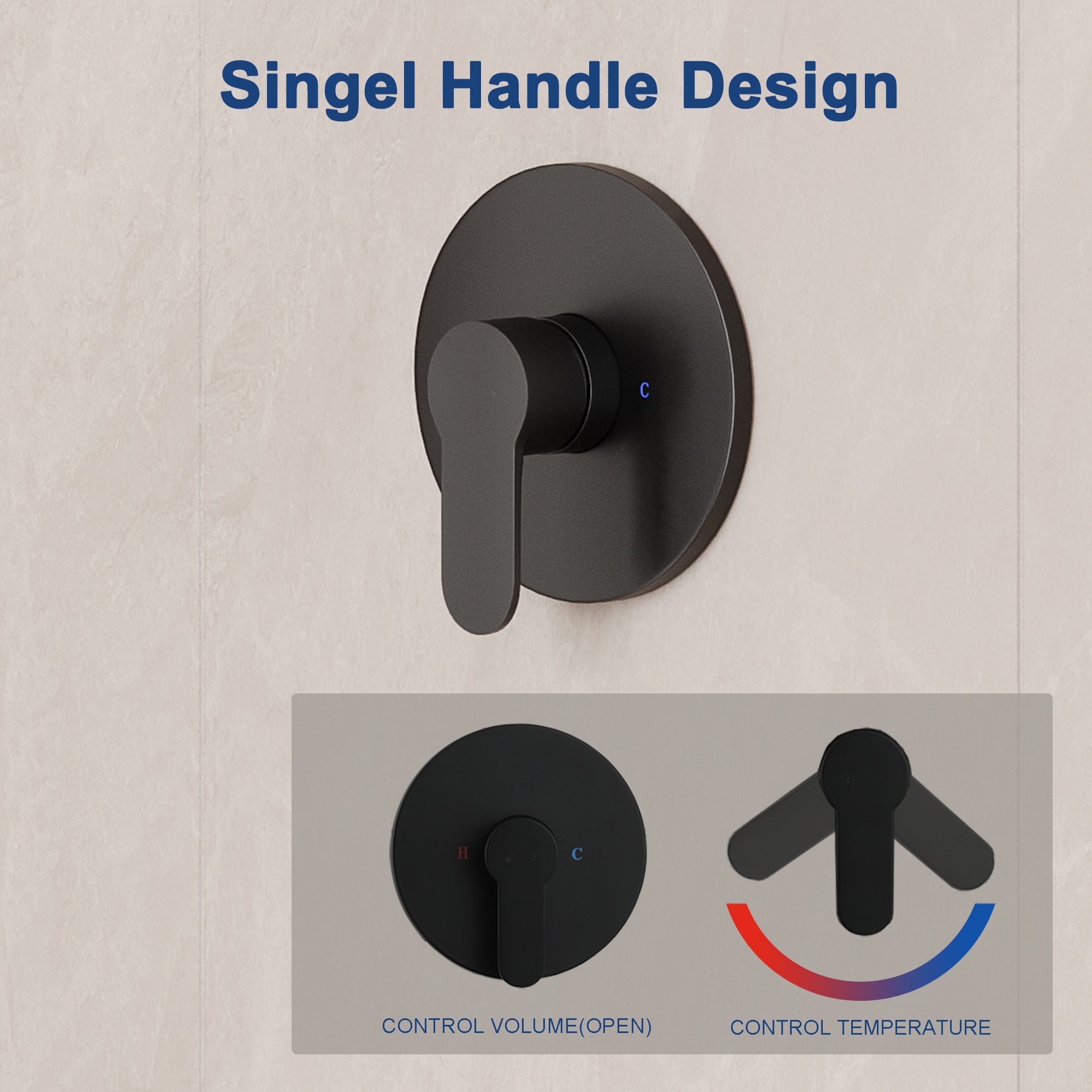 GZMR GZ-MS06-10ORB Showerhead-Bar-Panels - View #5
