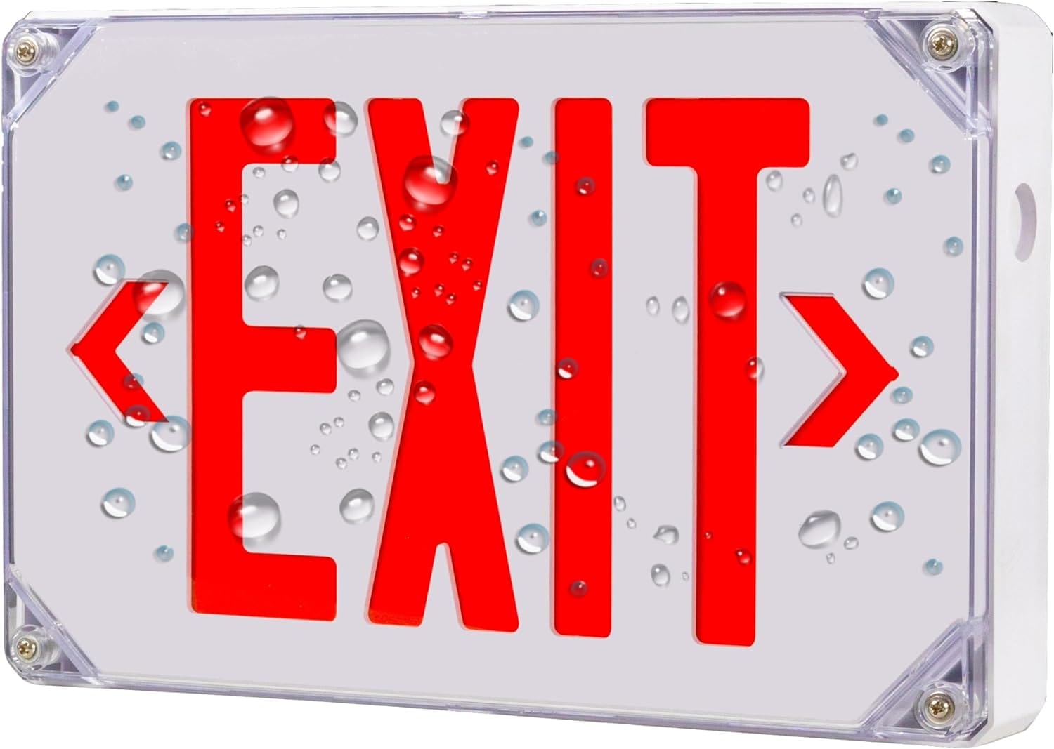 Ciata 4.5 -Watt 120/277 -Volt LED White Hardwired Exit light with Red Lights #20628L