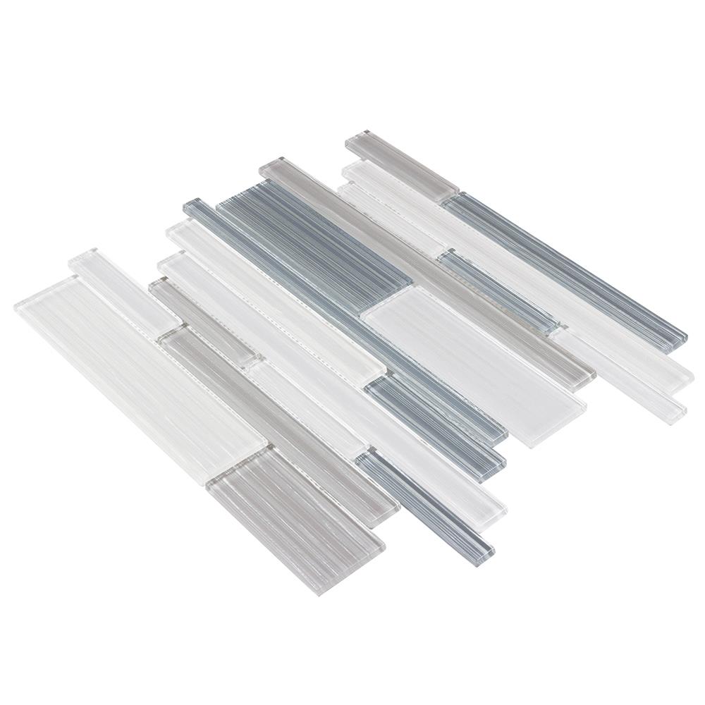 Elida Ceramica Light Cascades 12-in x 12-in Glossy Glass Linear and ...