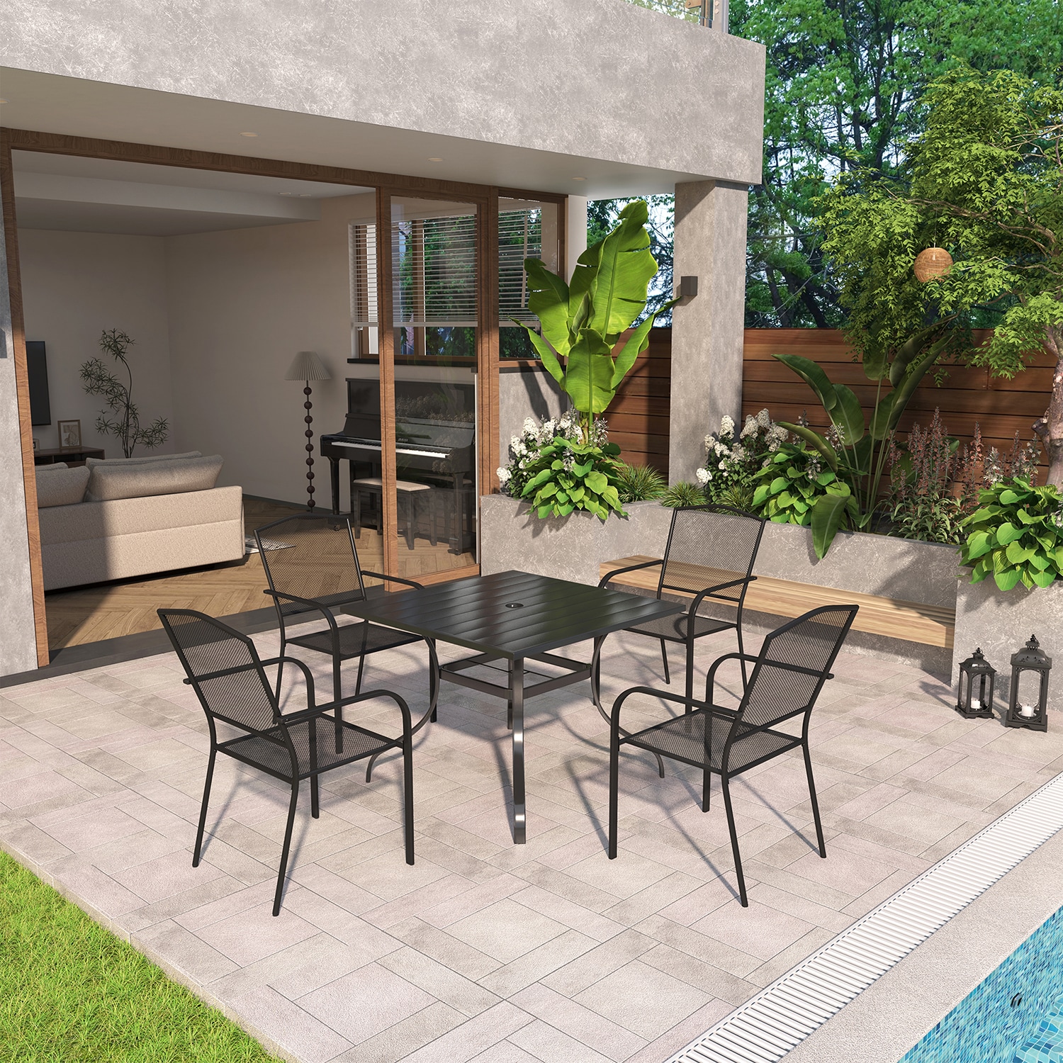 Mondawe MO-5SL4TW1STBR Patio-Dining-Sets - View #2