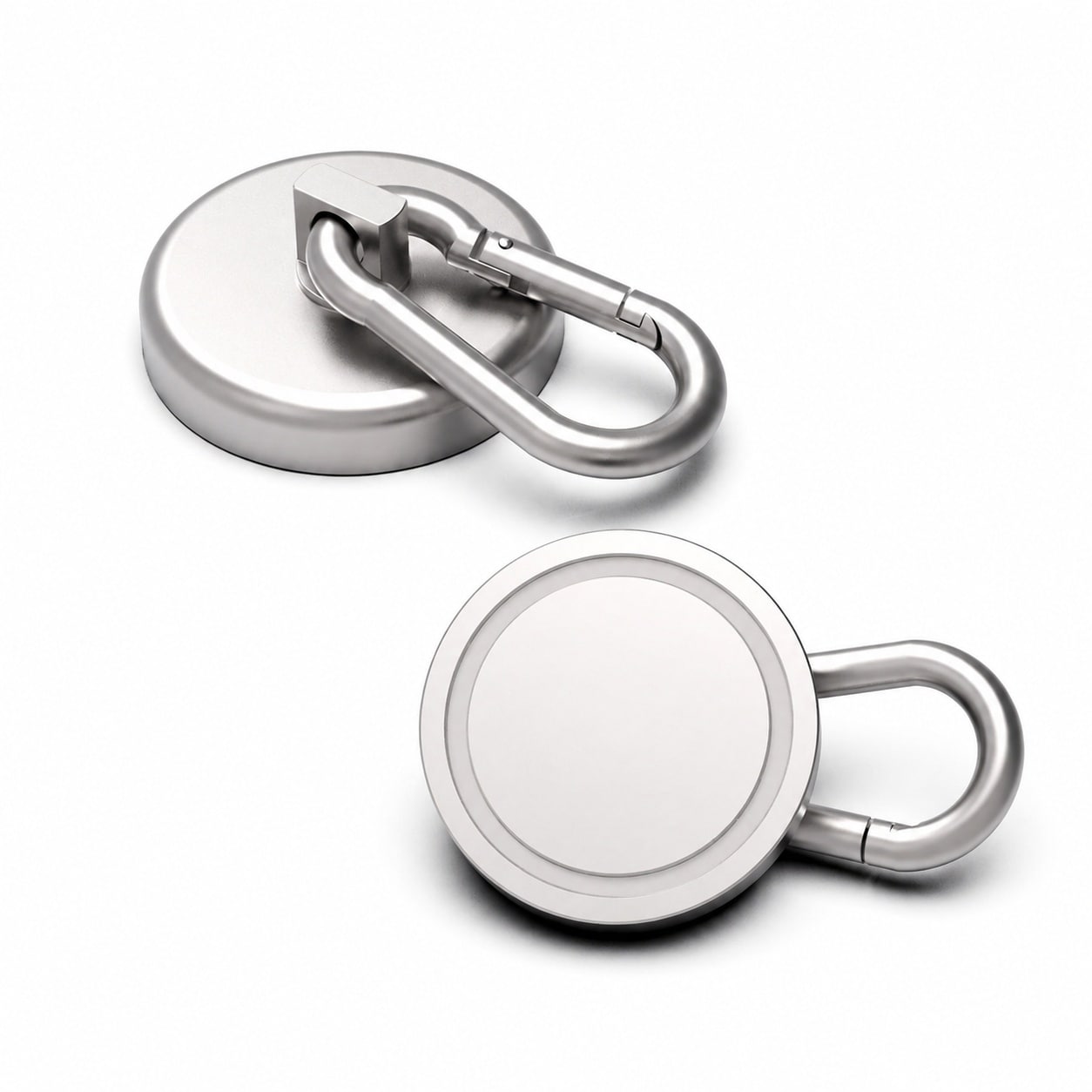 Misopily  Heavy Duty Neodymium Magnet Hooks with Swiveling Carabiner 140 Pounds Pull Force Indoor Outdoor Hanging Kitchen Garage Cruise Ship 2