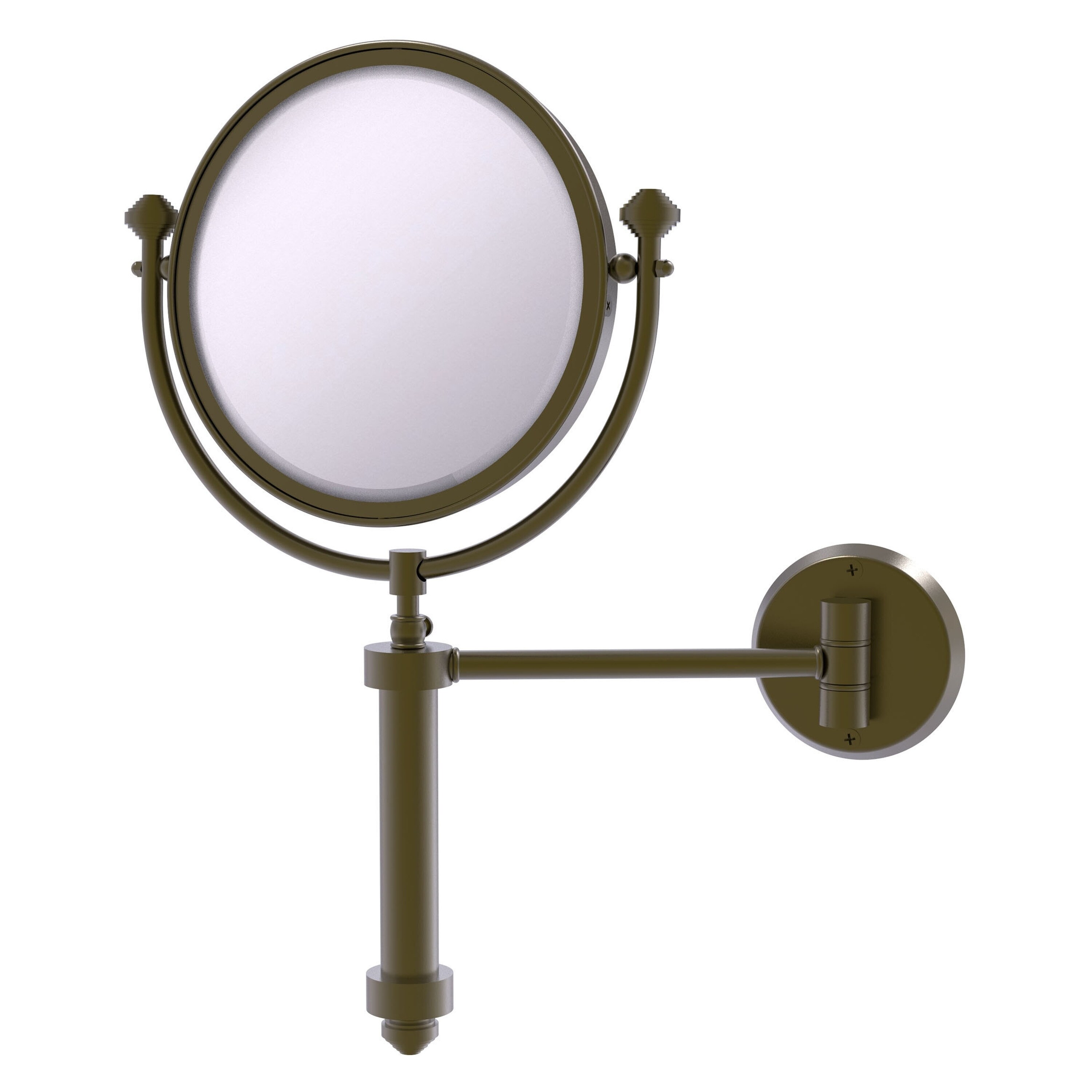 Allied Brass Southbeach 8-in x 16-in Antique Brass Double-Sided Magnifying Wall-Mounted Vanity Mirror