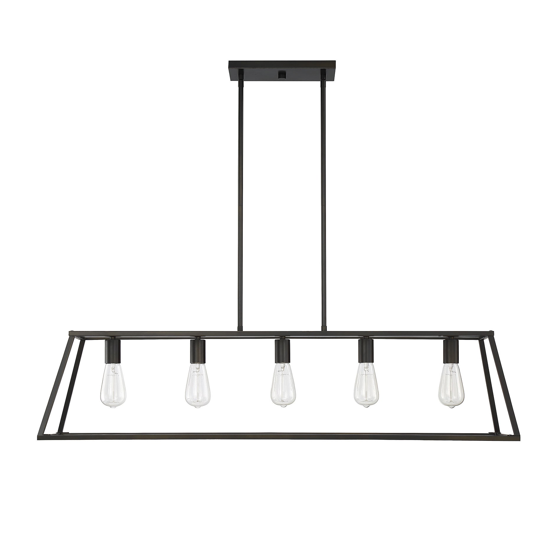 Denton Classic Bronze 44" Linear Chandelier with 5-Light Design