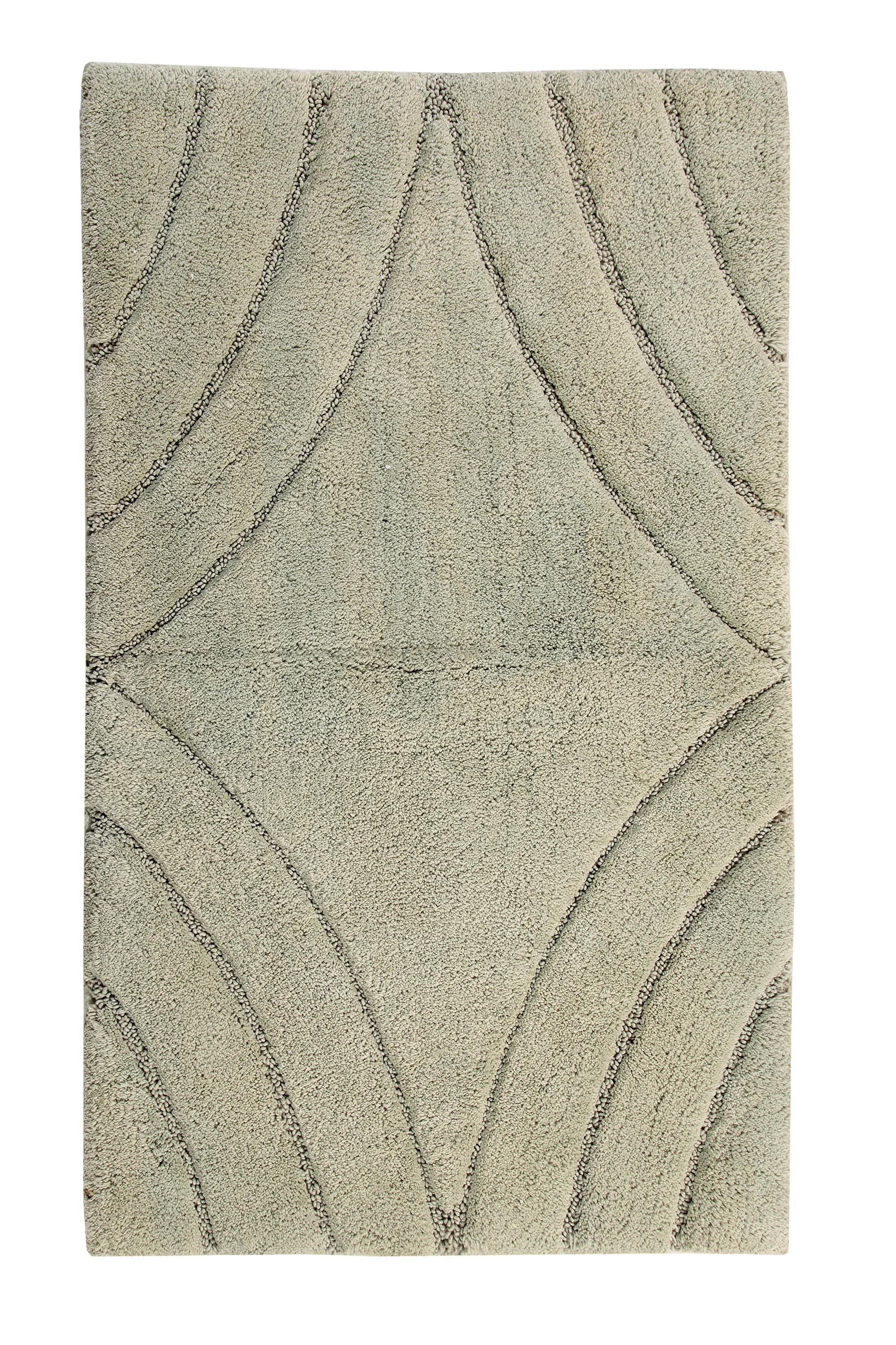  KB2134-DMN-SAG Diamond 21-Inches x 34-Inches Sage Cotton Bath rug
