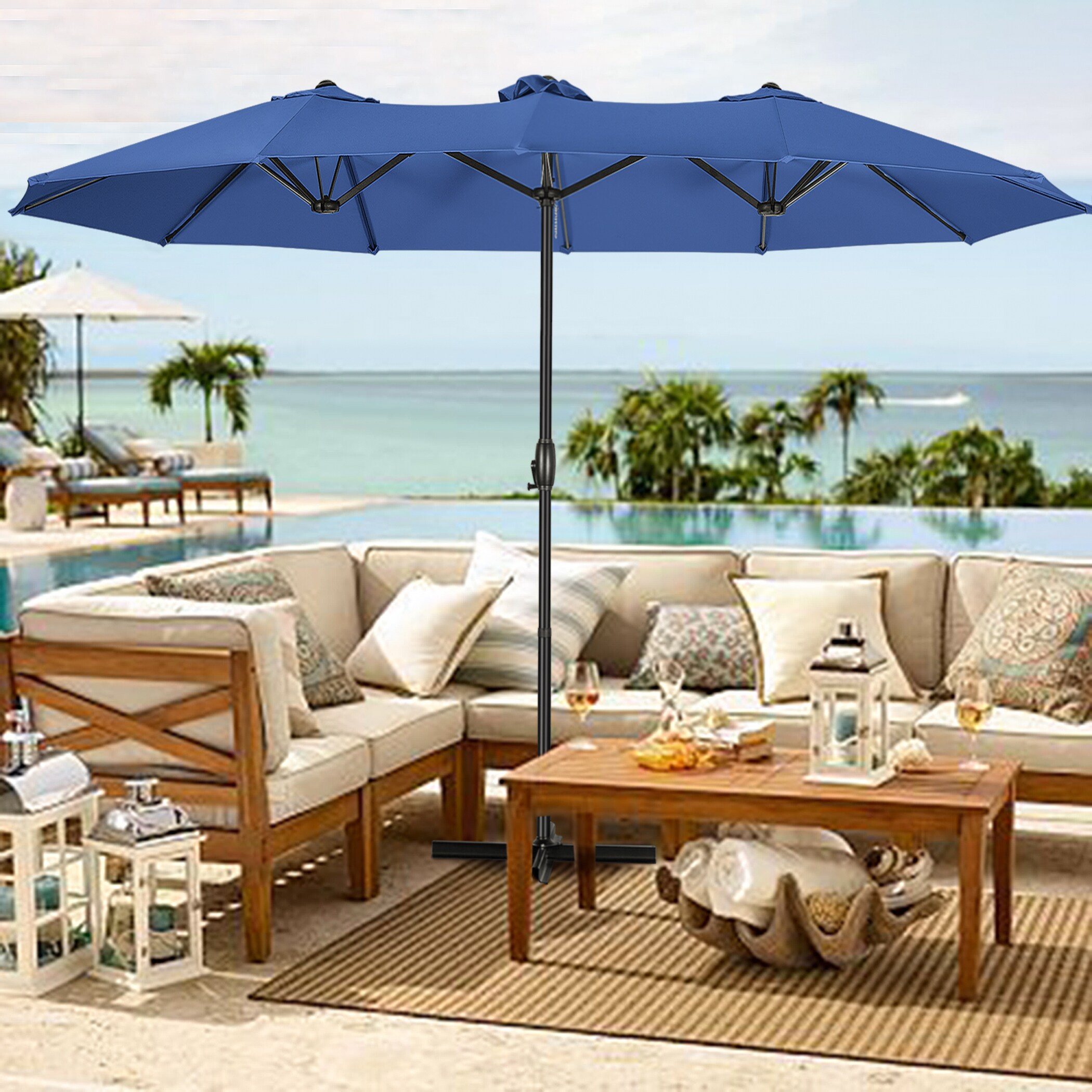 Unity UFPU9001 9.8-Feet Aluminum Market Patio Umbrella