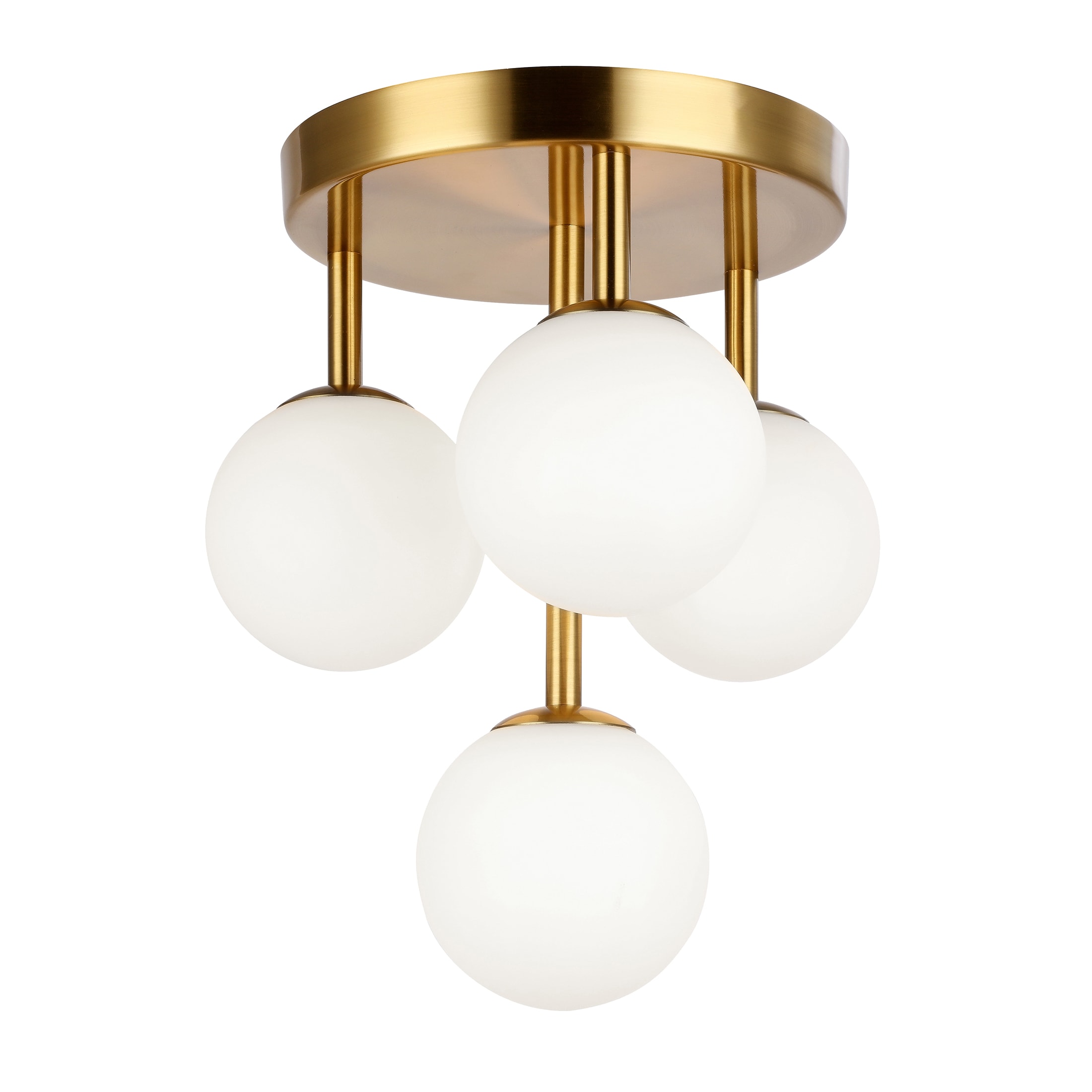 Dainolite MGL-94FH-AGB Megallan 4 -Light 10.6-in Antique Brass Flush Mount Light