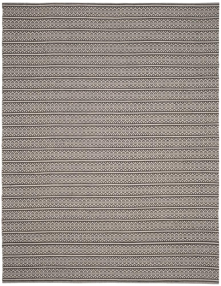 Safavieh MTK341D-9 Montauk Burleigh 9 x 12 (ft) Cotton Ivory/Black Rectangular Indoor Abstract Coastal Area rug