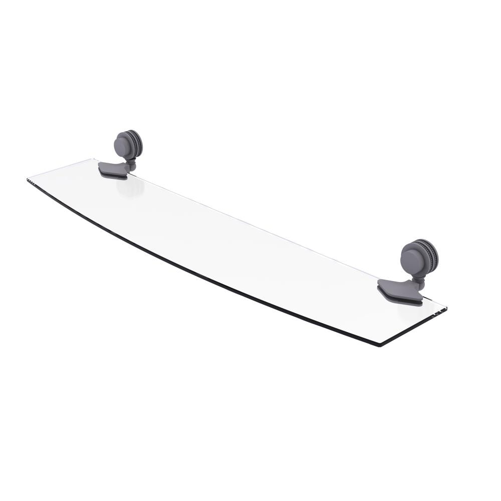 Allied Brass 433D/24-GYM Venus Matte Gray Wall mount Bathroom Shelf ( 24-in x 2-in x 5-in )
