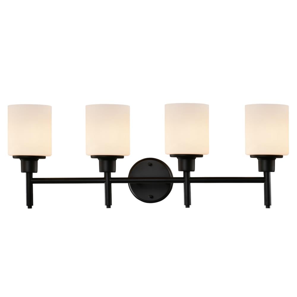 Design House 588236 Aubrey 30.1-in 4 -Light Matte Black Transitional Vanity light