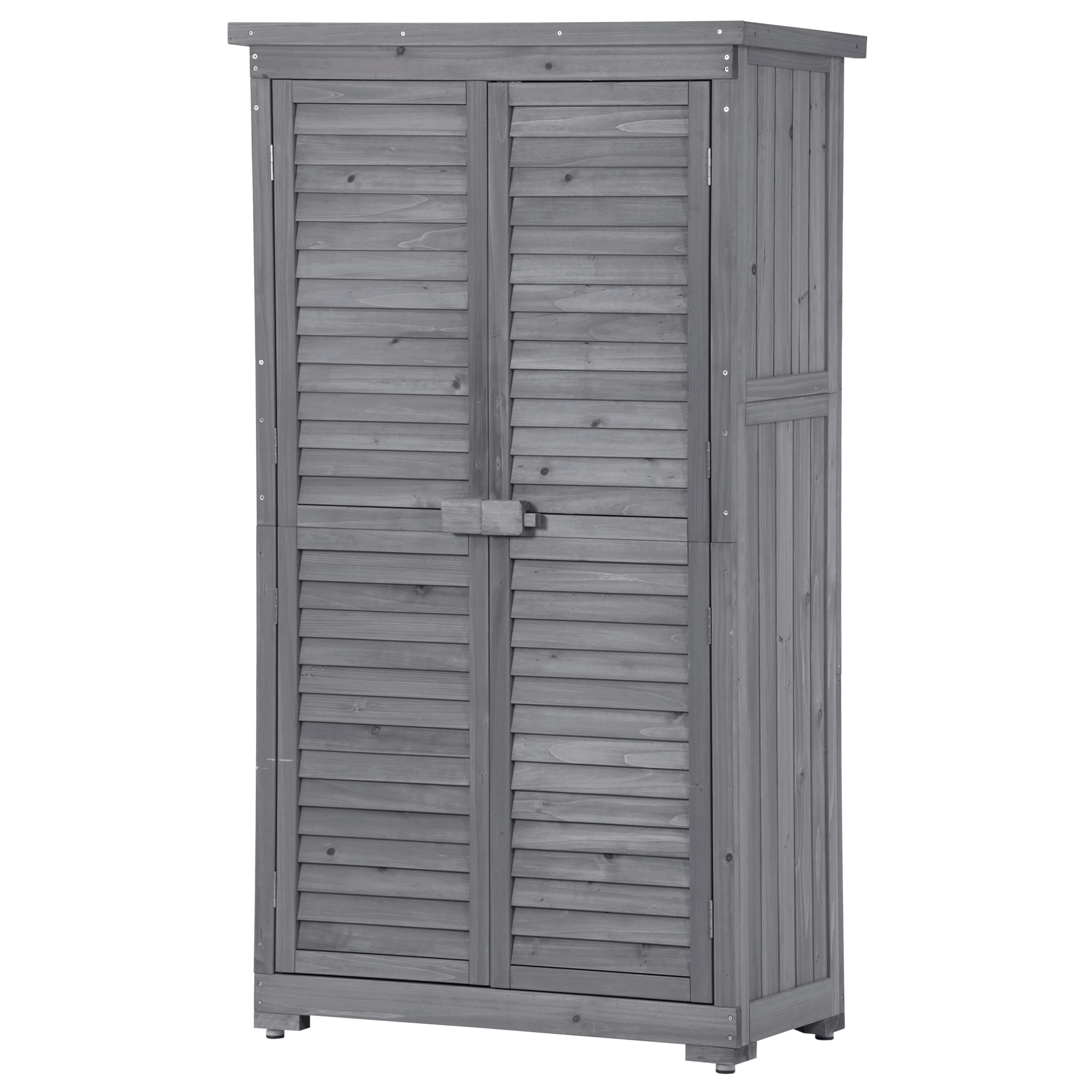 Nestfair AUTO5327E 3-ft x 2-ft Flat Style Wood Outdoor Storage Shed with 2 Doors (Installation Included)
