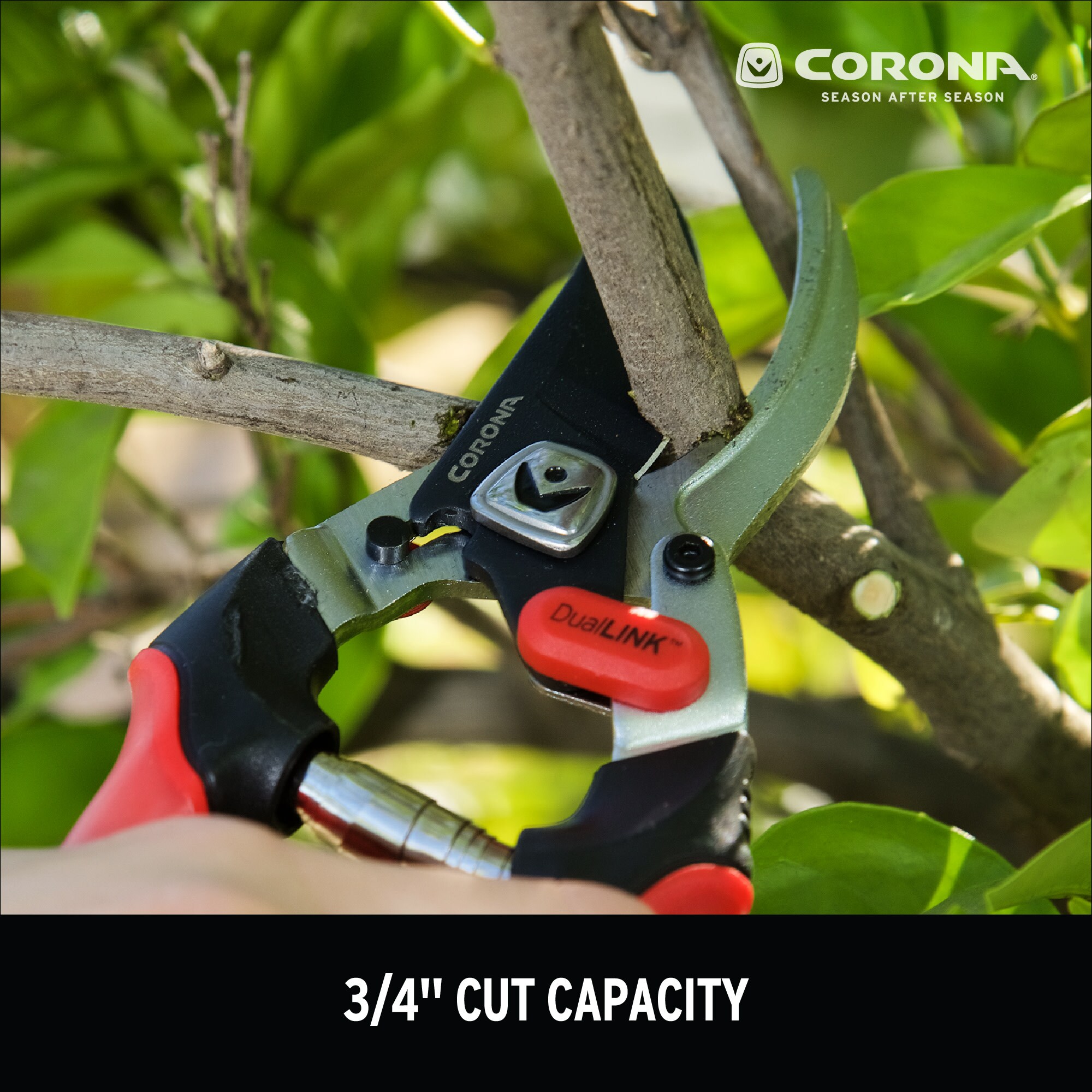 Corona DualLINK Carbon Steel Compound Bypass Hand Pruner with Standard ...