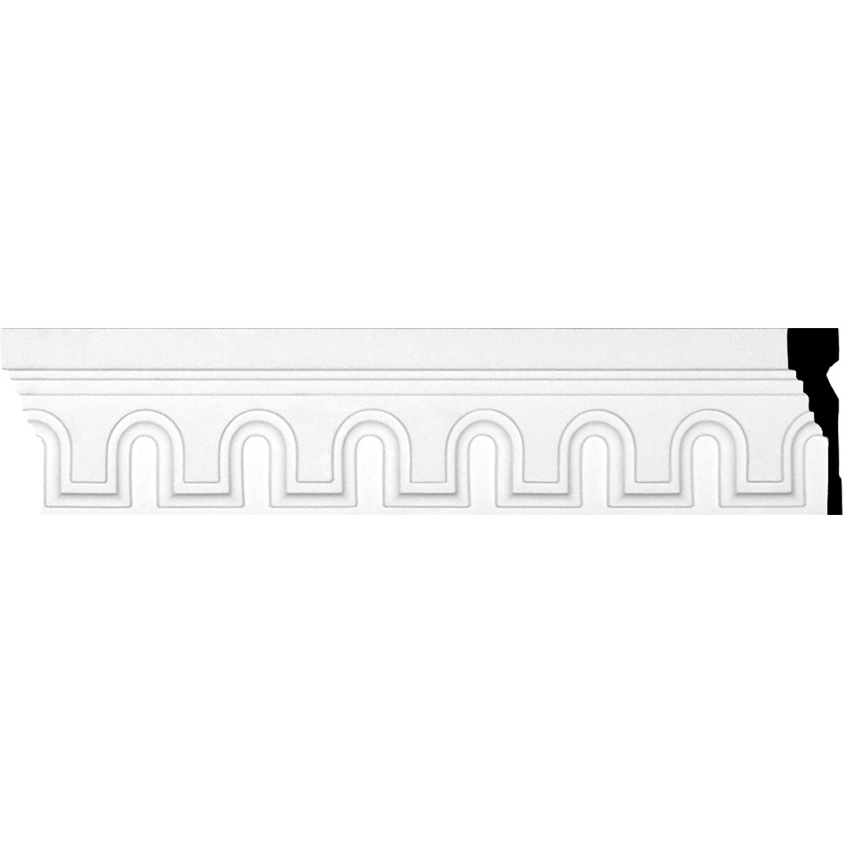 Ekena Millwork MLD04X01HE Heaton 1-in x 7-ft 10-1/2-in Primed Urethane Crown Moulding