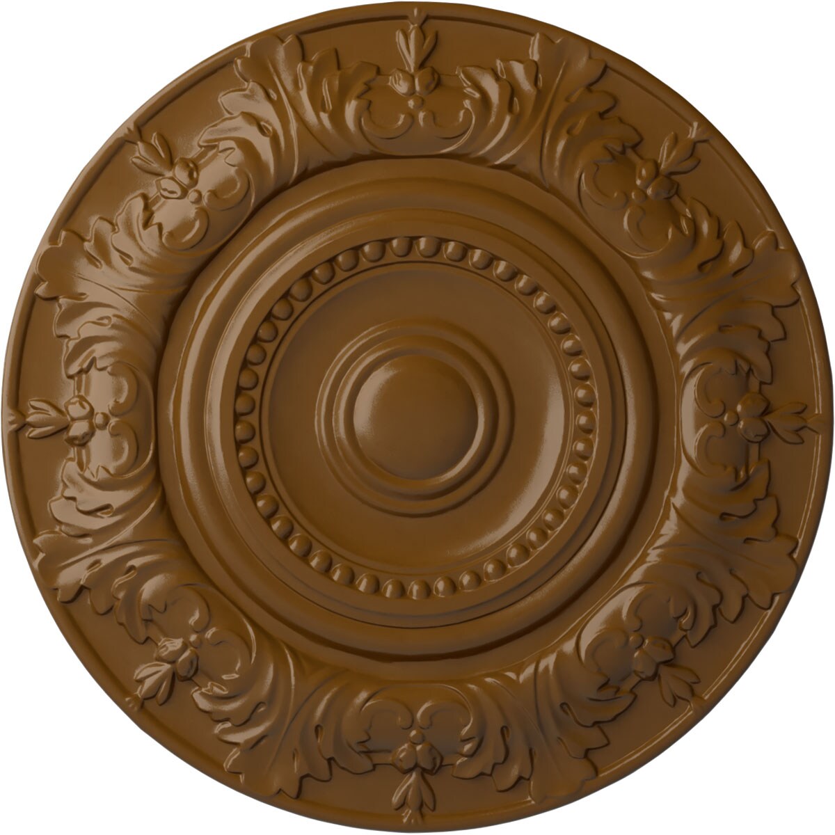 Ekena Millwork CM20BXSTF Biddix 20.875-in W x 20.875-in L Painted Smokey Topaz Polyurethane Whole Ceiling Medallion